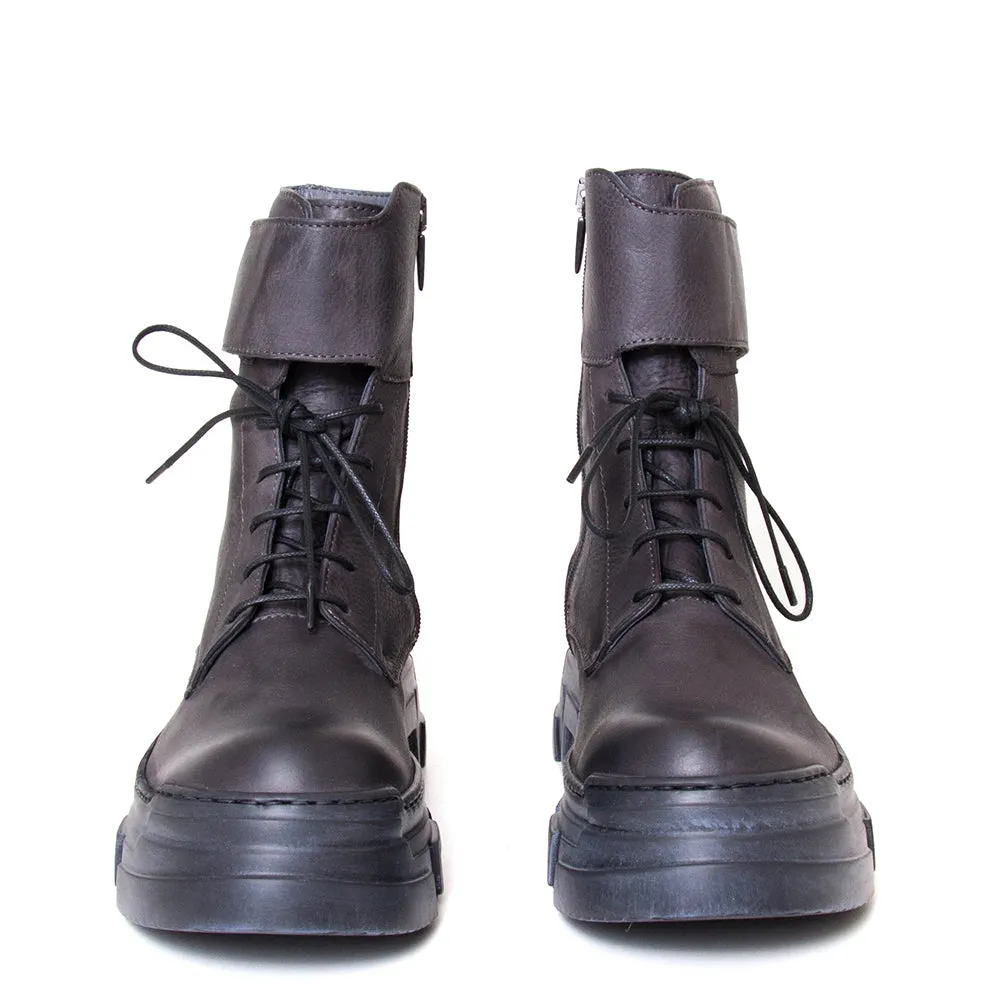 1030 Women's Platform Leather Combat Boot