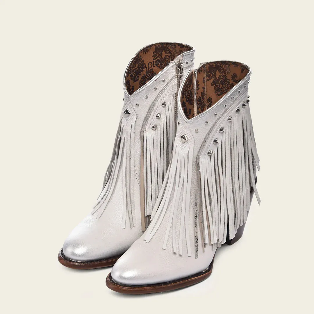 4V09RS - Cuadra white western cowgirl leather boots for women