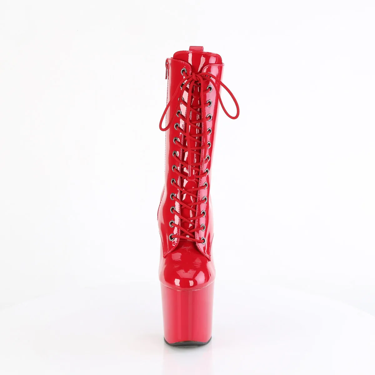 8 Inch Heelless CRAZE-1040 Red Patent