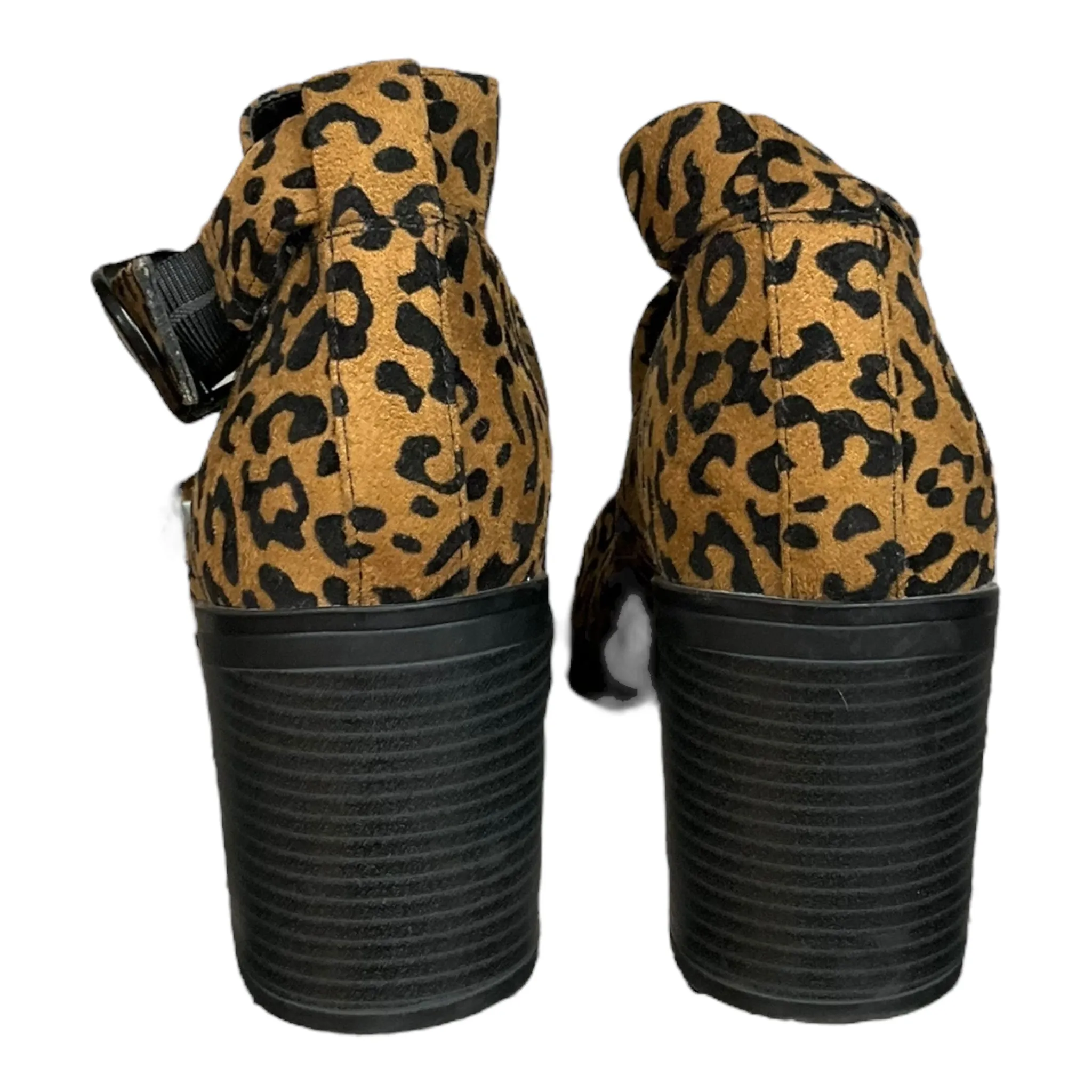 Animal Print Boots Ankle Heels Mix No 6, Size 6.5