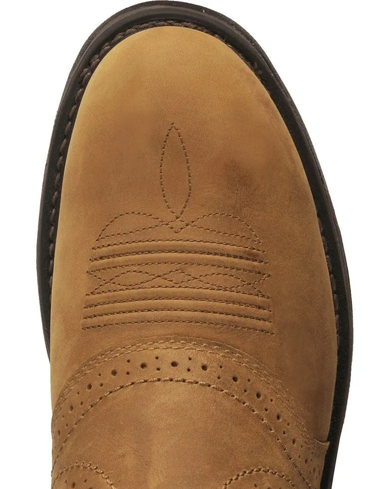 'Ariat' Men's 10" Workhog WP Soft Toe - Tan / Green