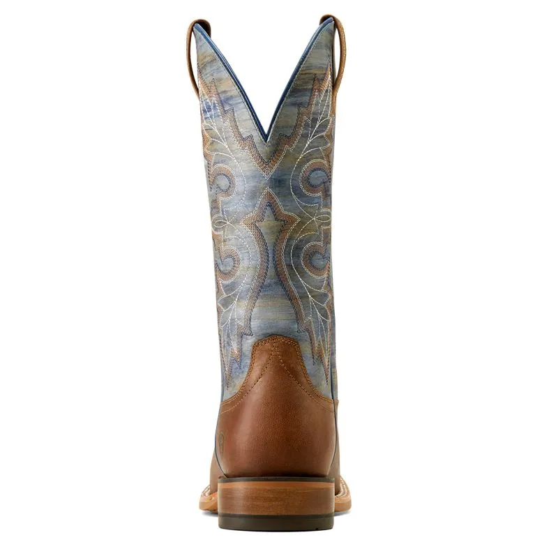 'Ariat' Men's 13" Standout Western Square Toe -  Loco Brown / Cloud Blue