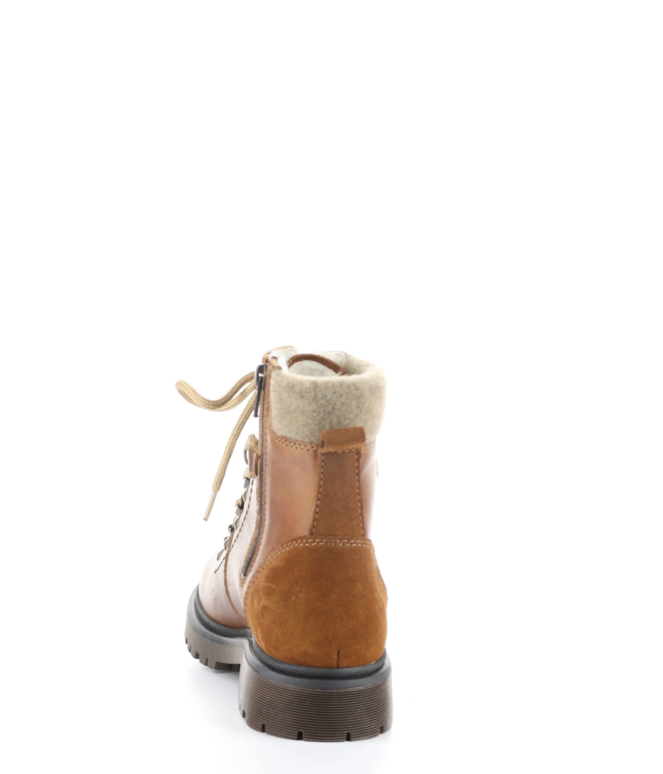 AXEL COGNAC/REDWOOD Round Toe Boots