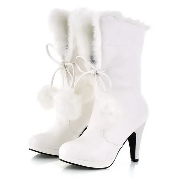 Ball Tassel Fur Short Snow Boots Plus Size Women Shoes 9318