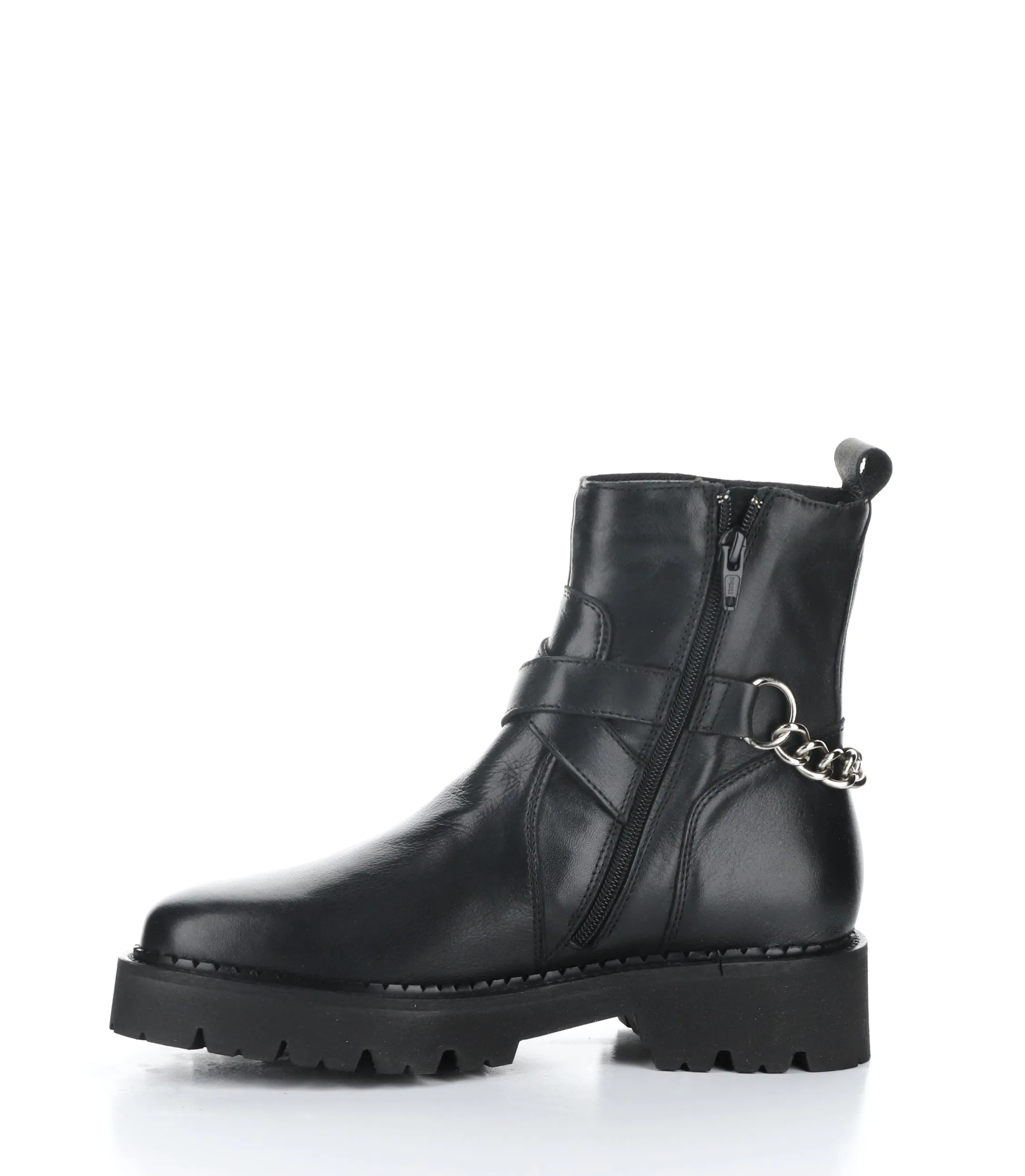 BEADS BLACK Round Toe Boots