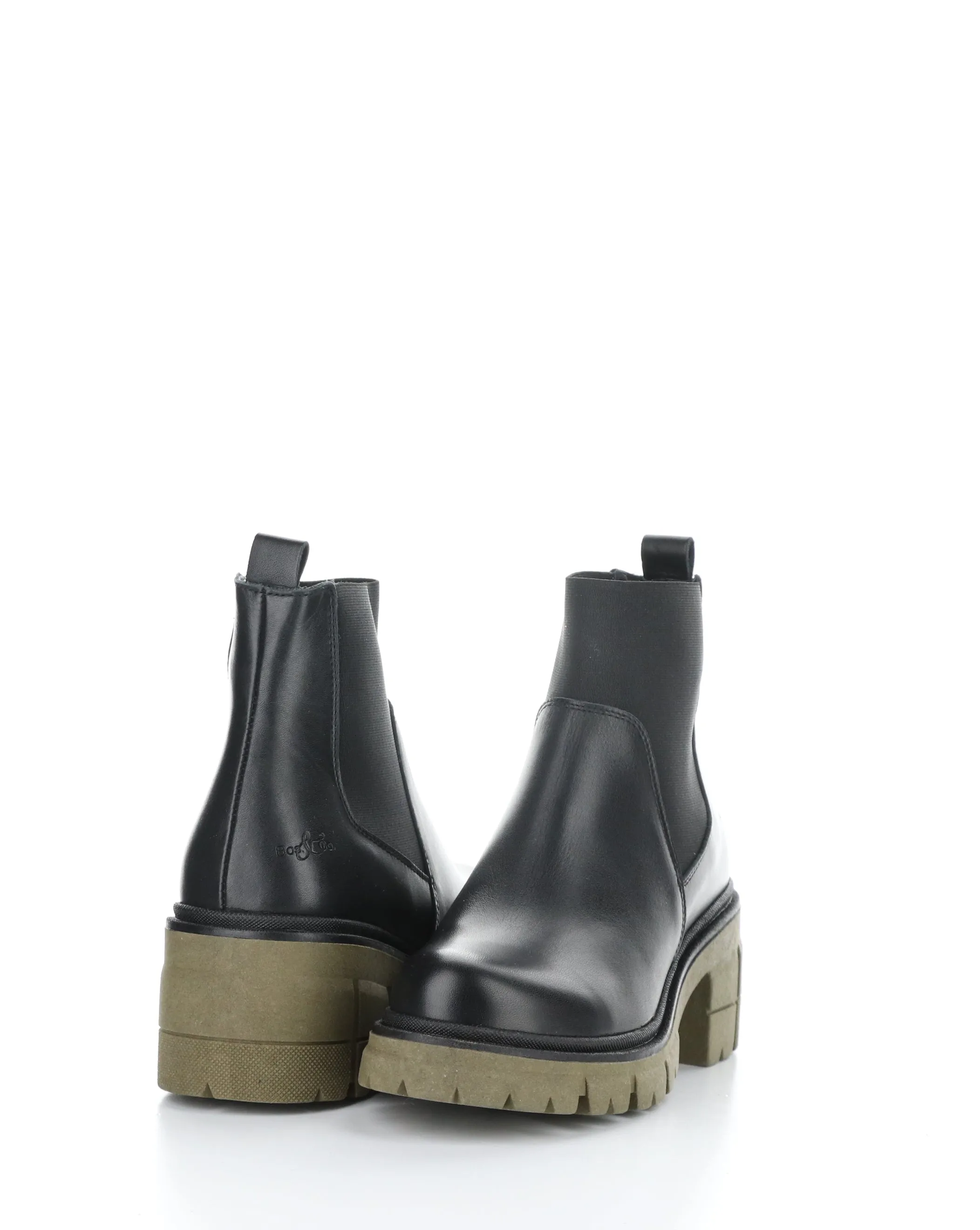 BIANC BLACK/KHAKI Elasticated Boots