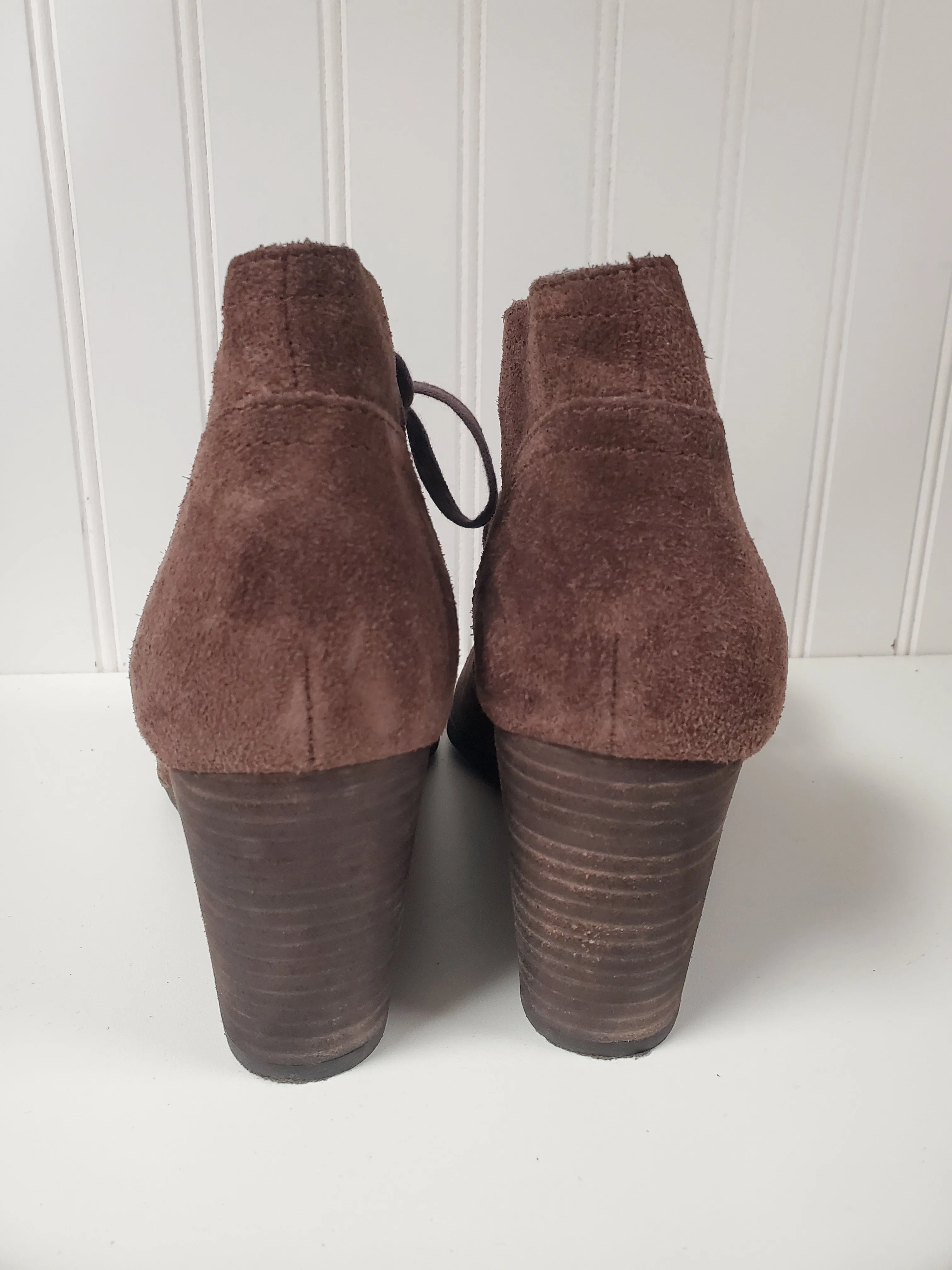 Boots Ankle Heels By Lucky Brand In Brown, Size: 9.5