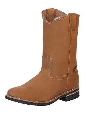 Botas de Trabajo de Tubo Pull-On con Punta Suave de Piel Genuina para Hombre 'Establo' - ID: 303