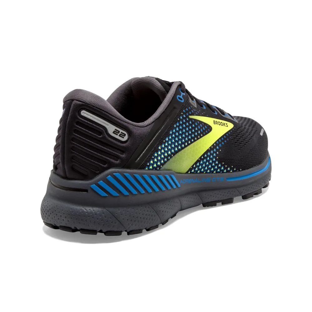 'Brooks' Men's Adrenaline GTS 22 - Black / Blue / Nightlife