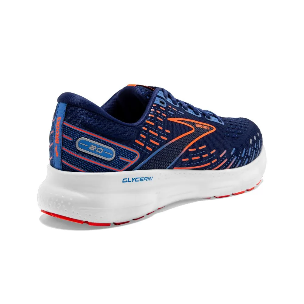 'Brooks' Men's Glycerin 20 - Blue Depths / Palace Blue / Orange