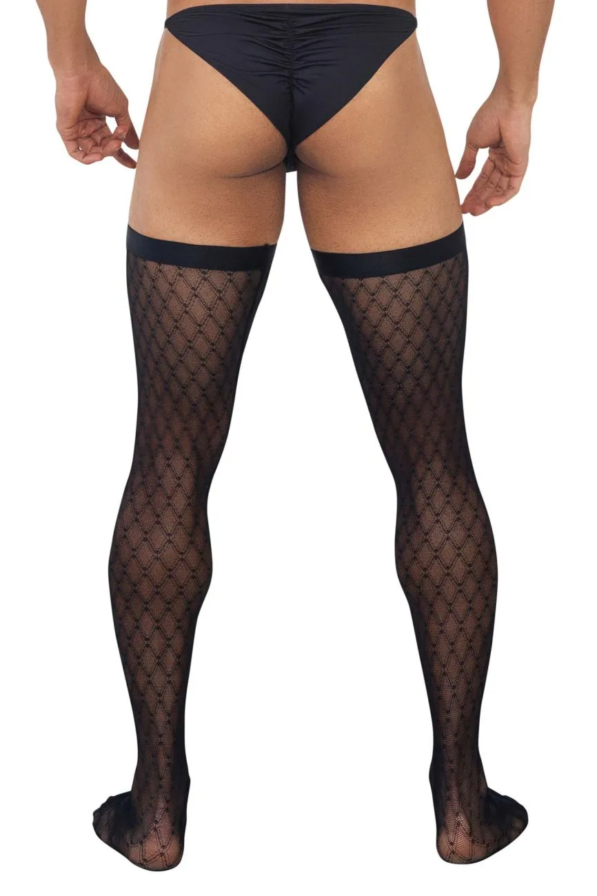 CandyMan 99735 Mesh Thigh Highs Color Black