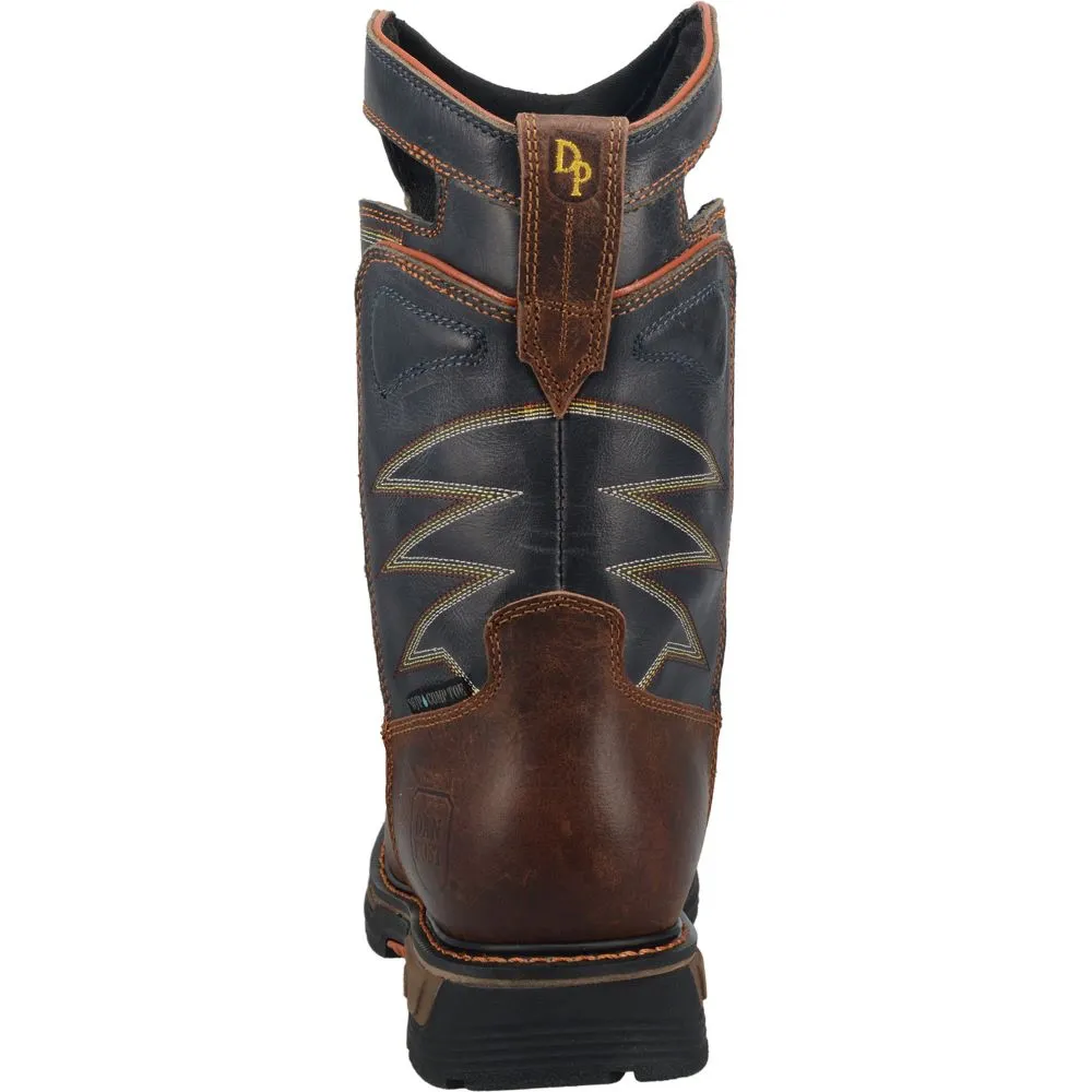 'Dan Post' Men's 11" Thunderhead EH WP Western Square Toe -  Brown / Black