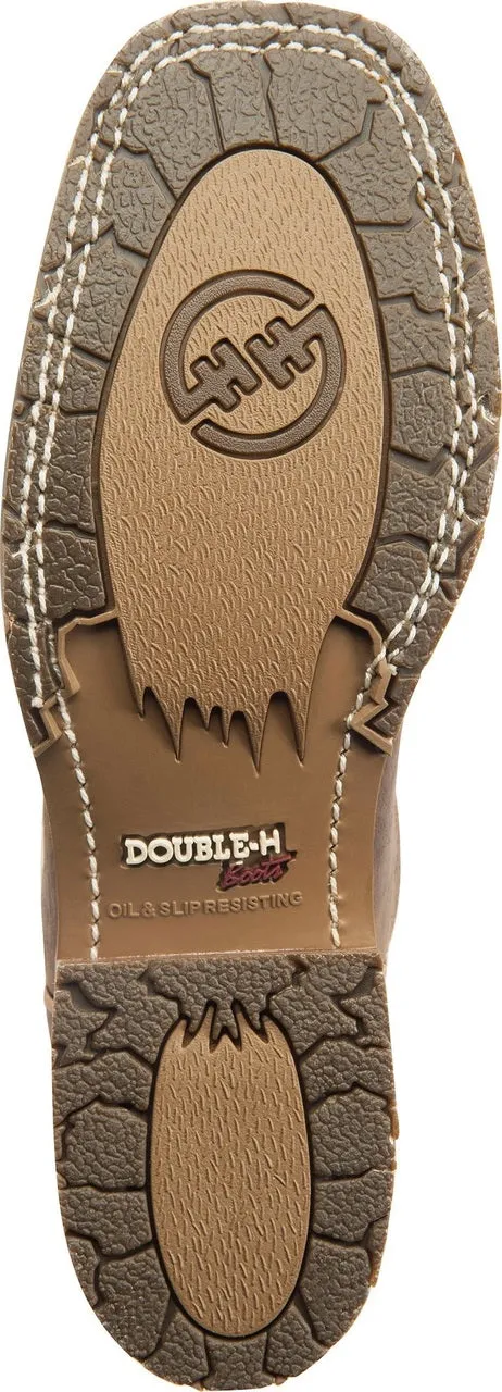 'Double H' Men's 13" Galveston Western Square Toe - Brown