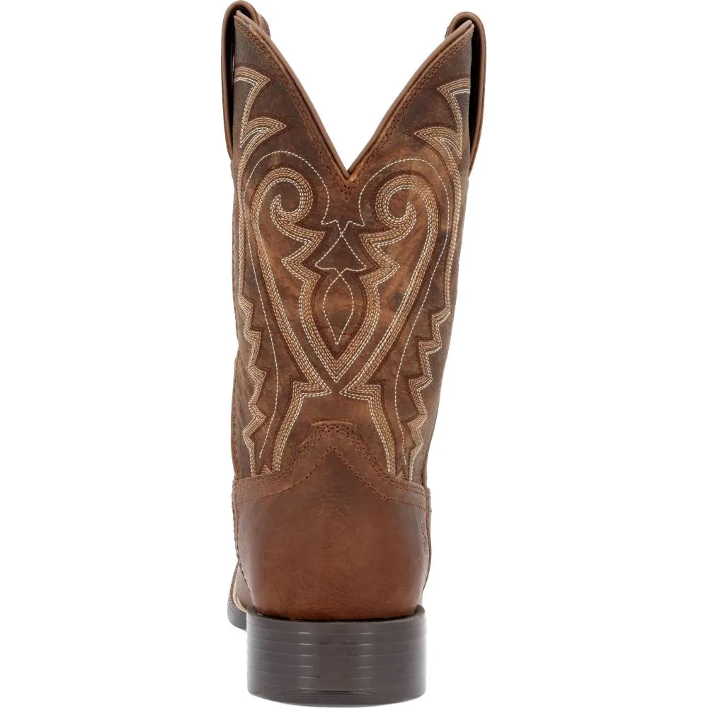 'Durango' Men's 11" Westward Western Square Toe - Prairie Brown