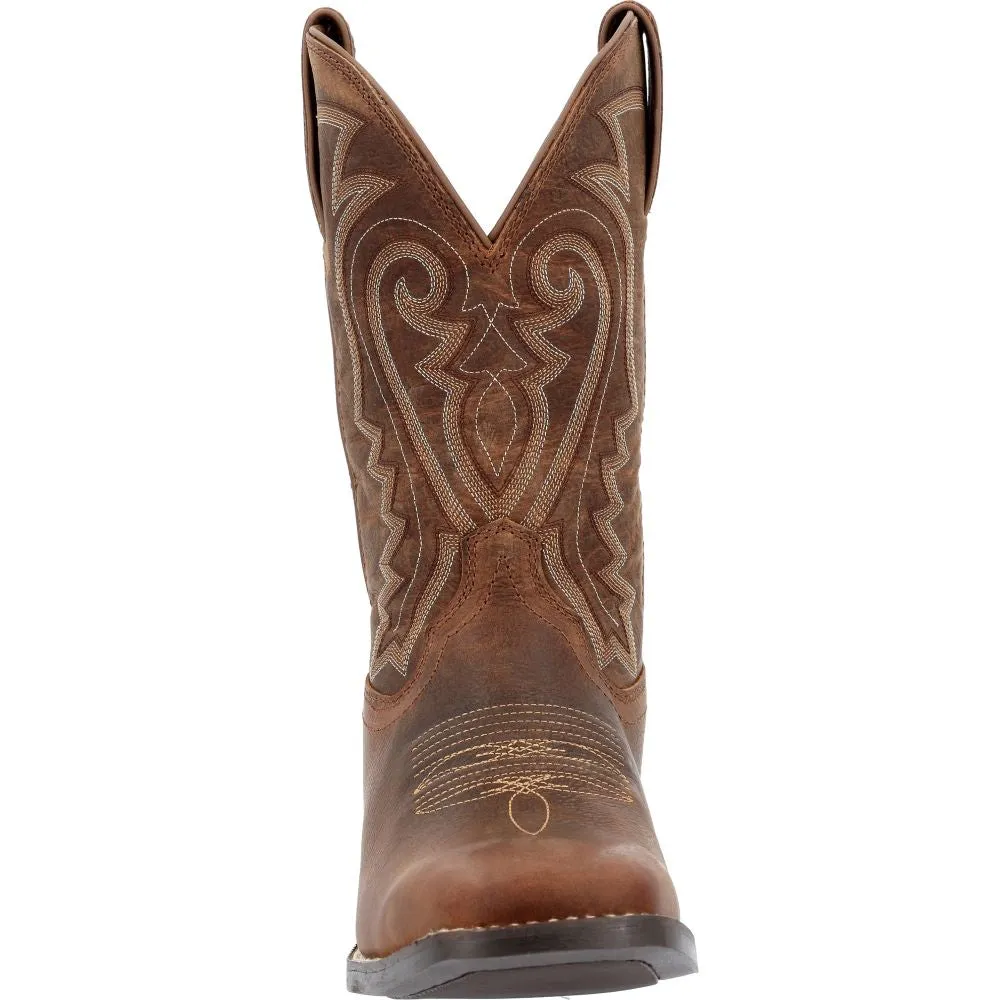 'Durango' Men's 11" Westward Western Square Toe - Prairie Brown