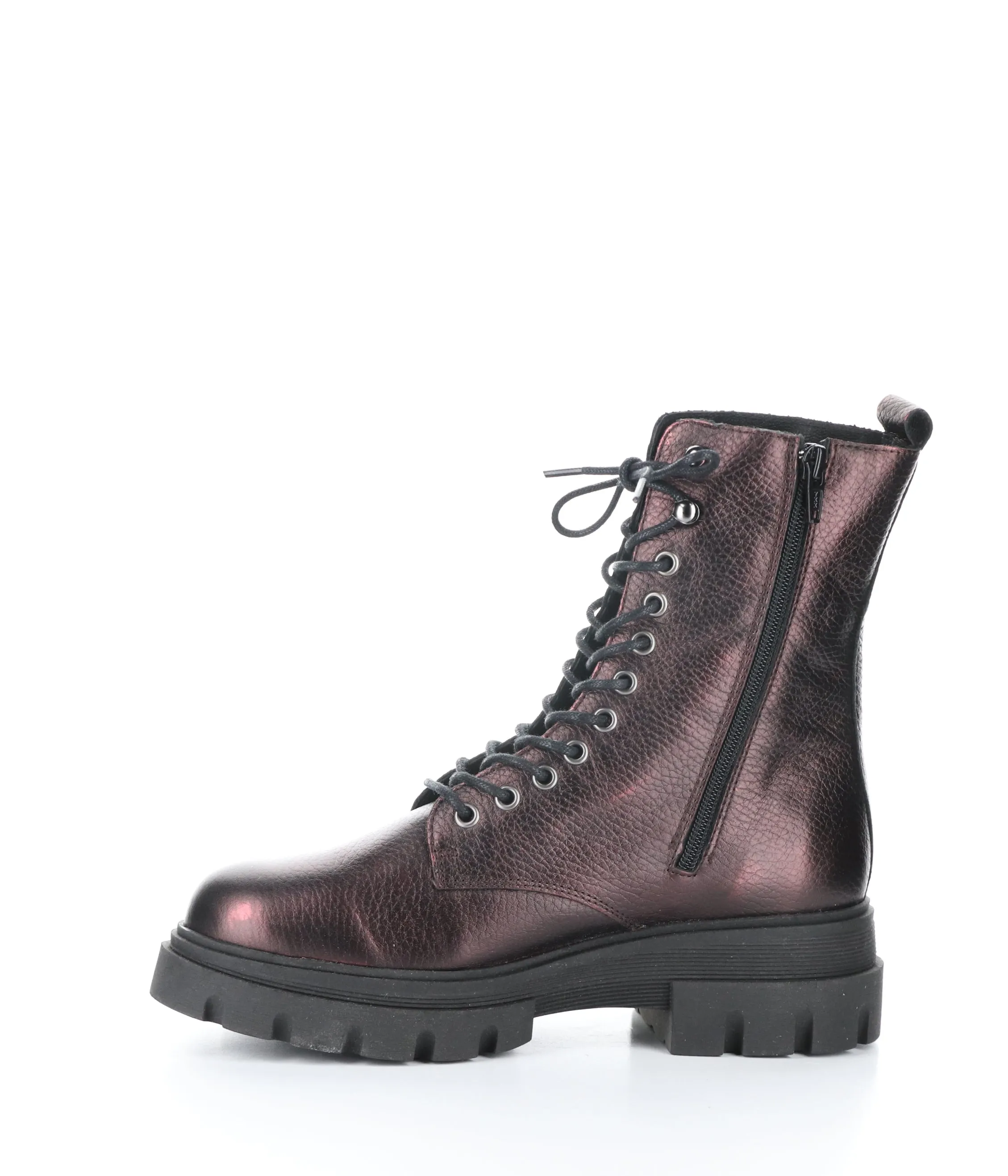 FELETA BURGUNDY Round Toe Boots