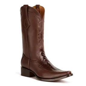 Gavel Men's Gamez Ostrich Leg Spanish Toe Boots - Brown