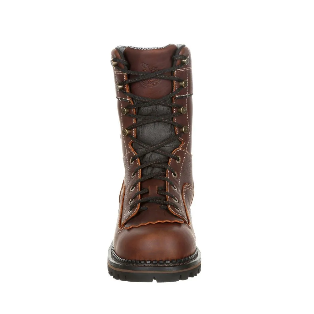 'Georgia Boot' Men's 8" AMP LT Logger EH WP Comp Toe - Brown