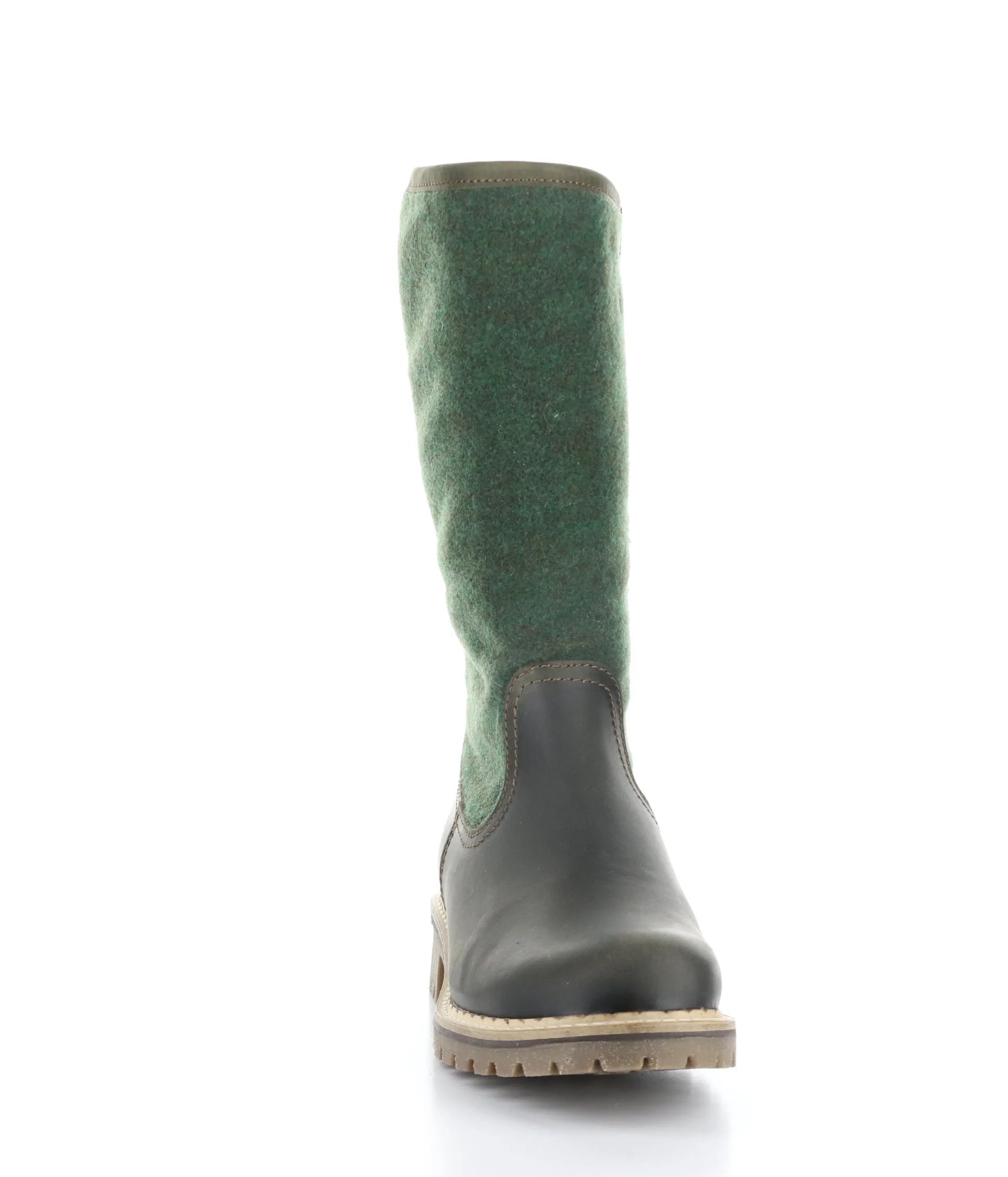 HANAH OLIVE Round Toe Boots