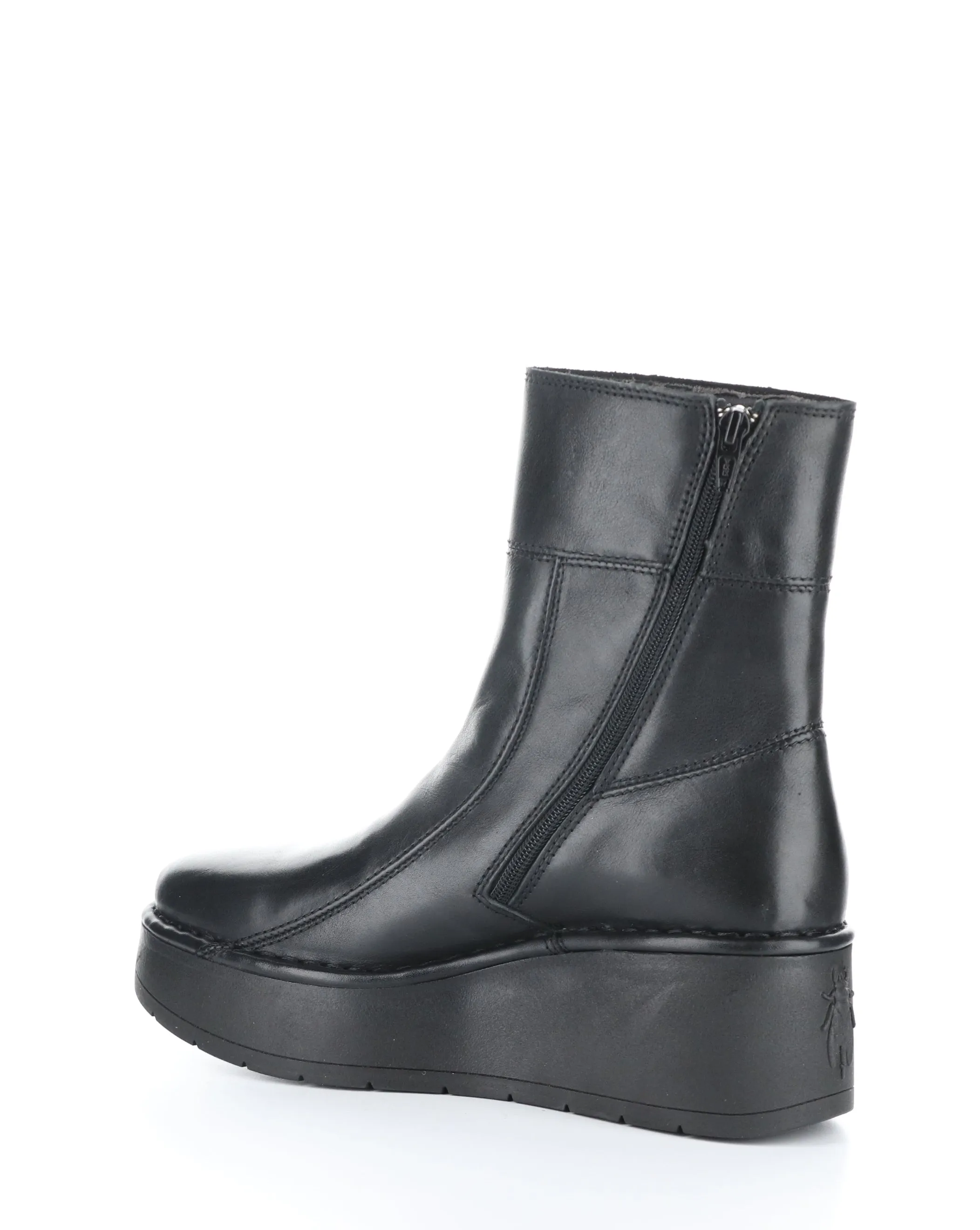 HANN248FLY 000 BLACK Round Toe Boots