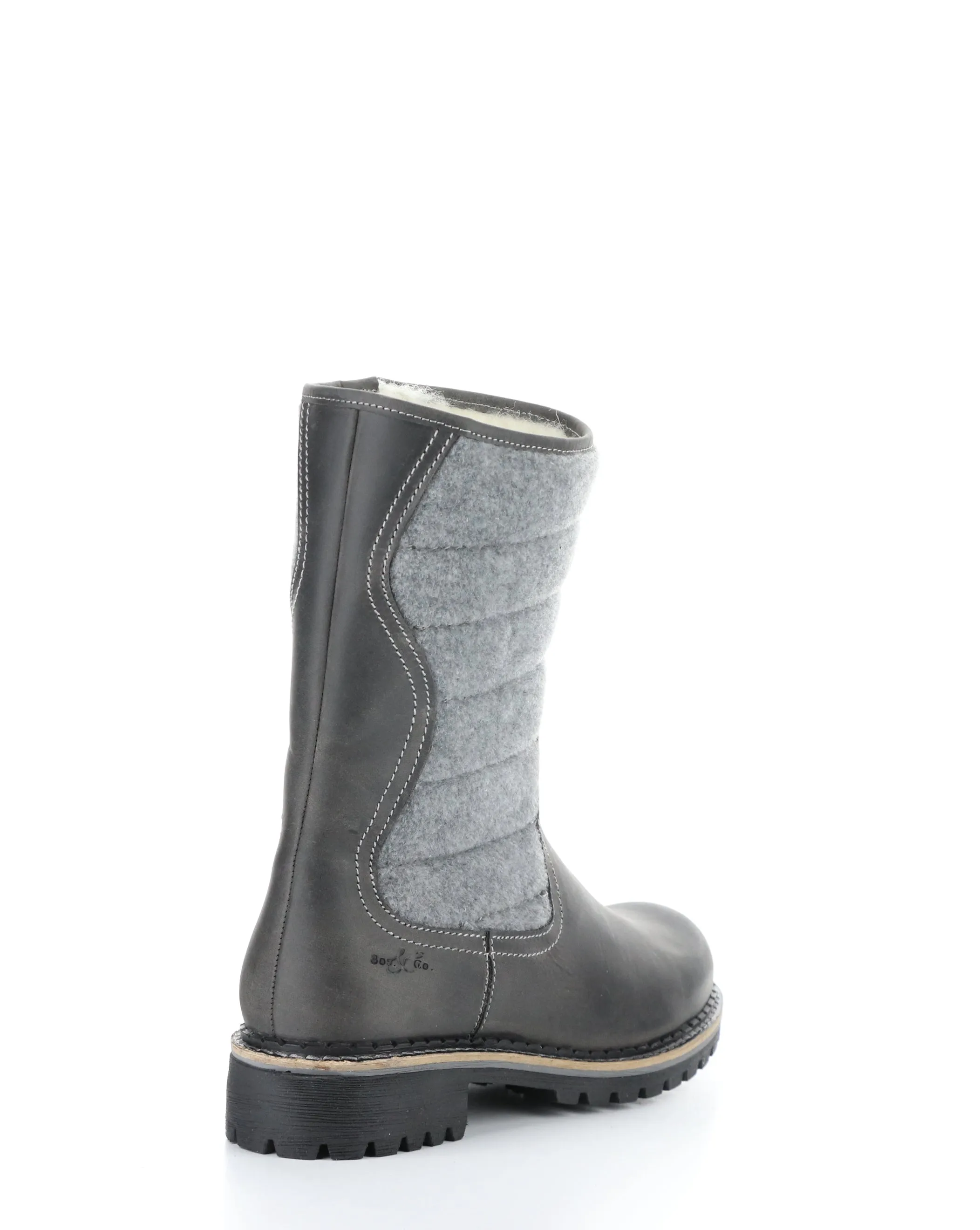 HARLYN GREY Round Toe Boots