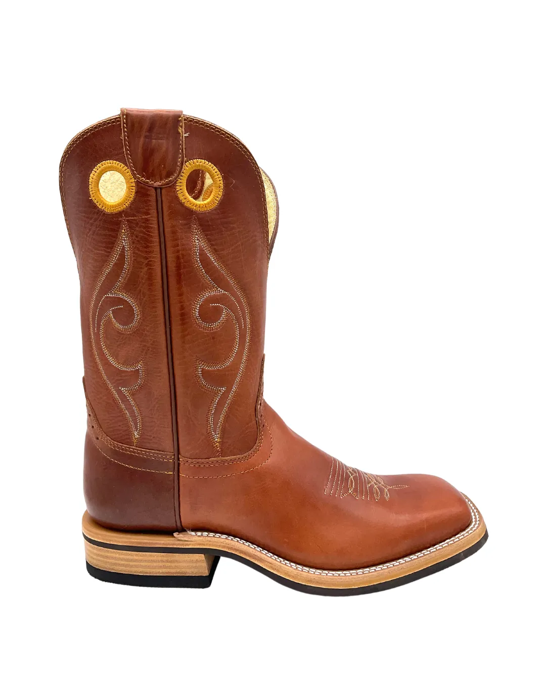 'Hondo Boots' Men's 11" Western Square Toe - Maple Crazy Horse