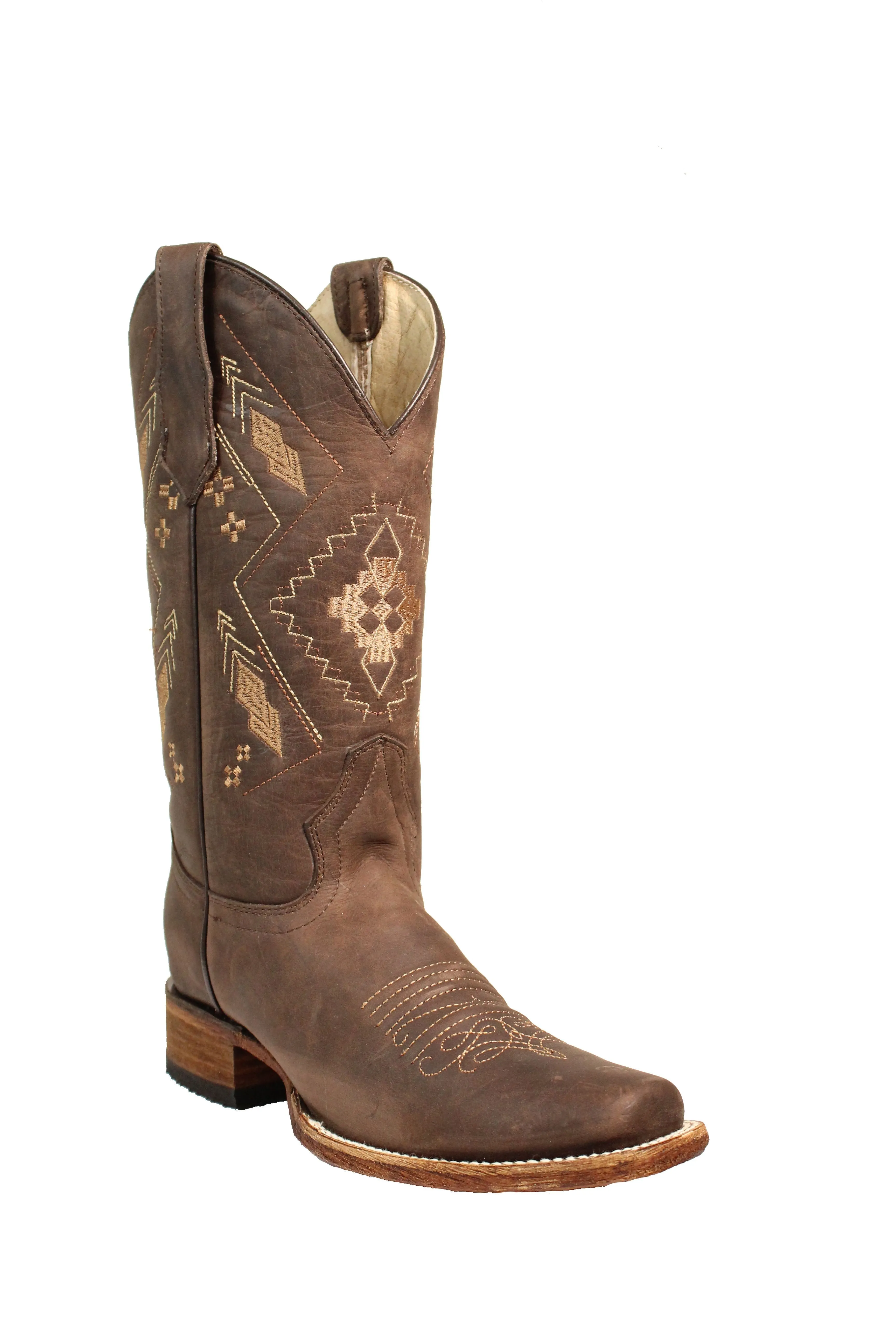 L5291 - Corral chocolate rodeo cowgirl leather boots for women