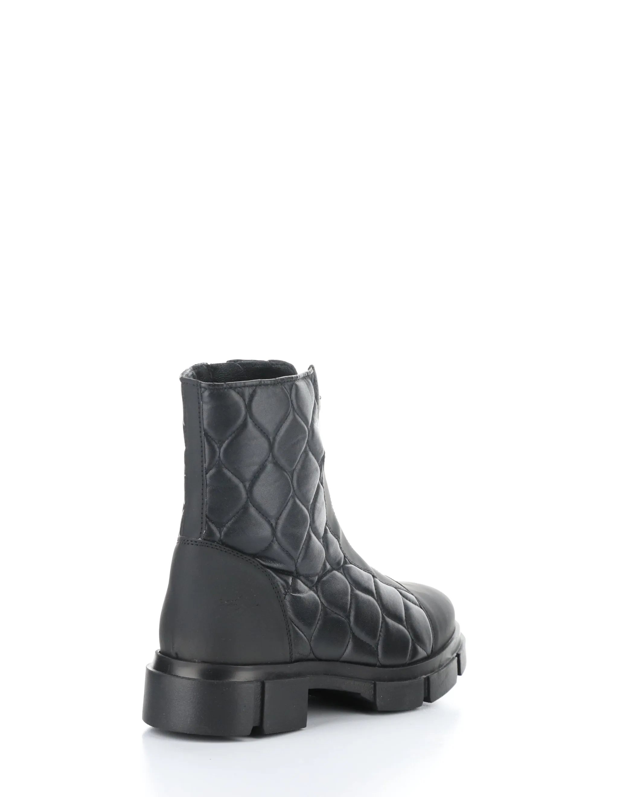 LANE BLACK Round Toe Boots