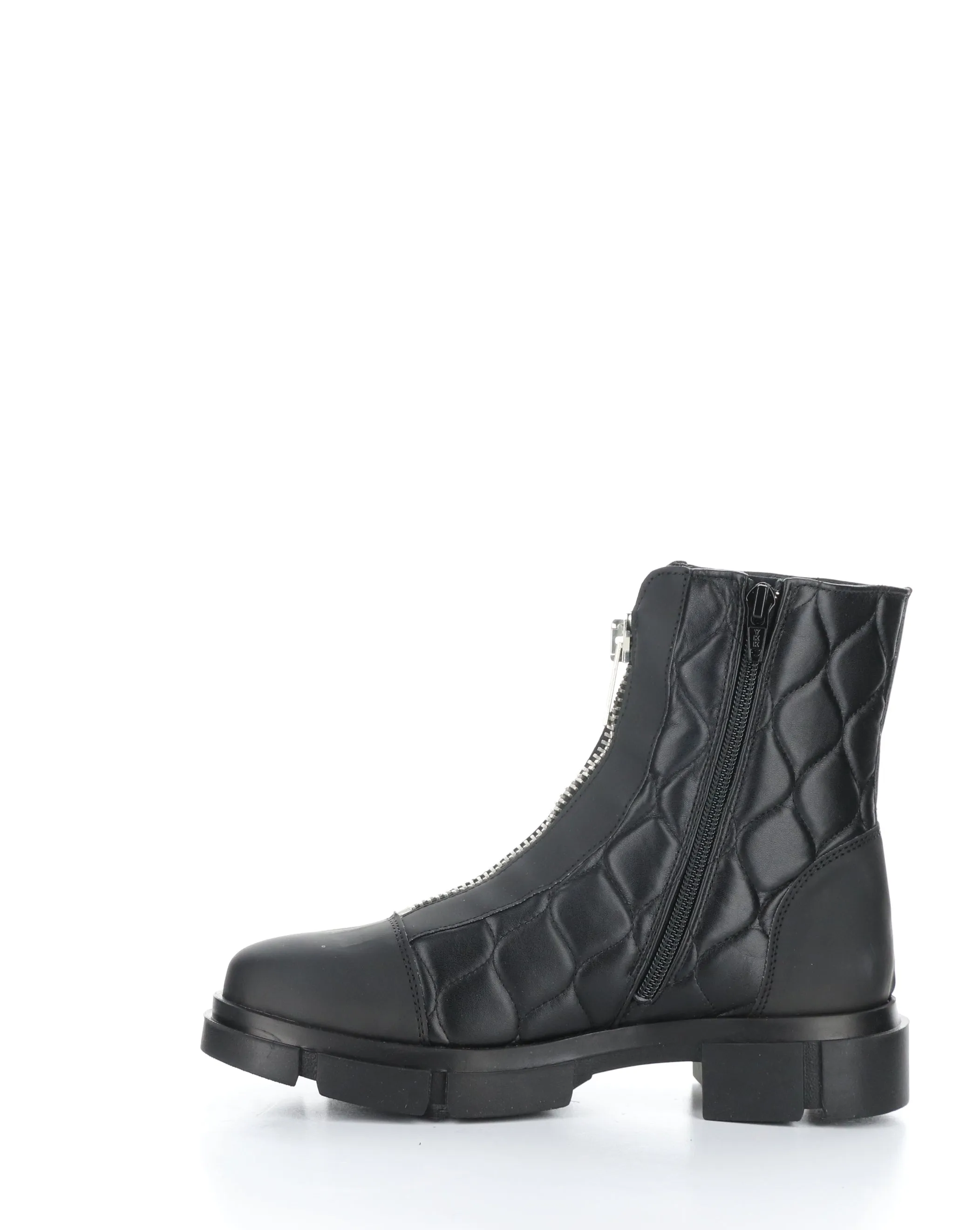 LANE BLACK Round Toe Boots