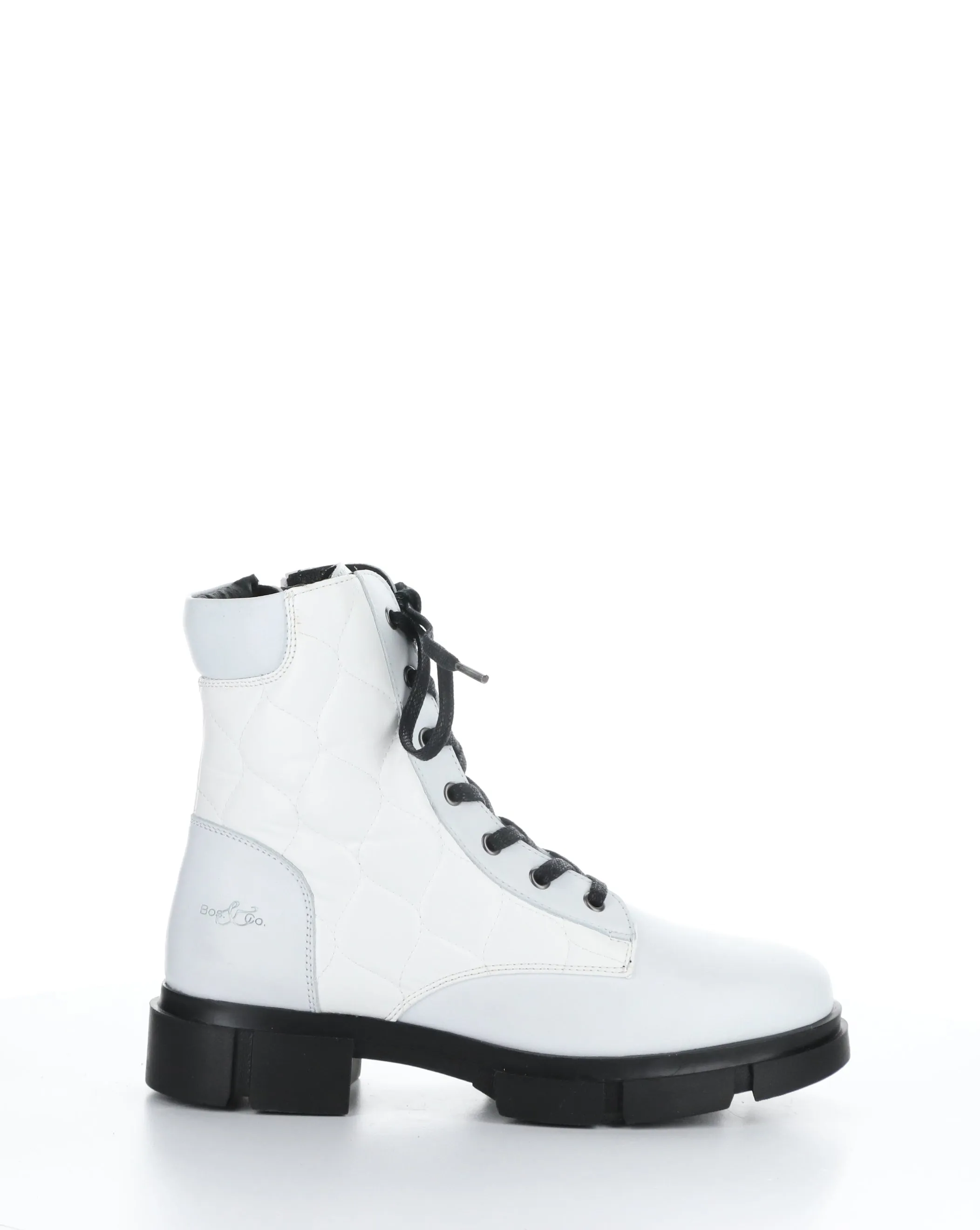 LIBEL WHITE Round Toe Boots