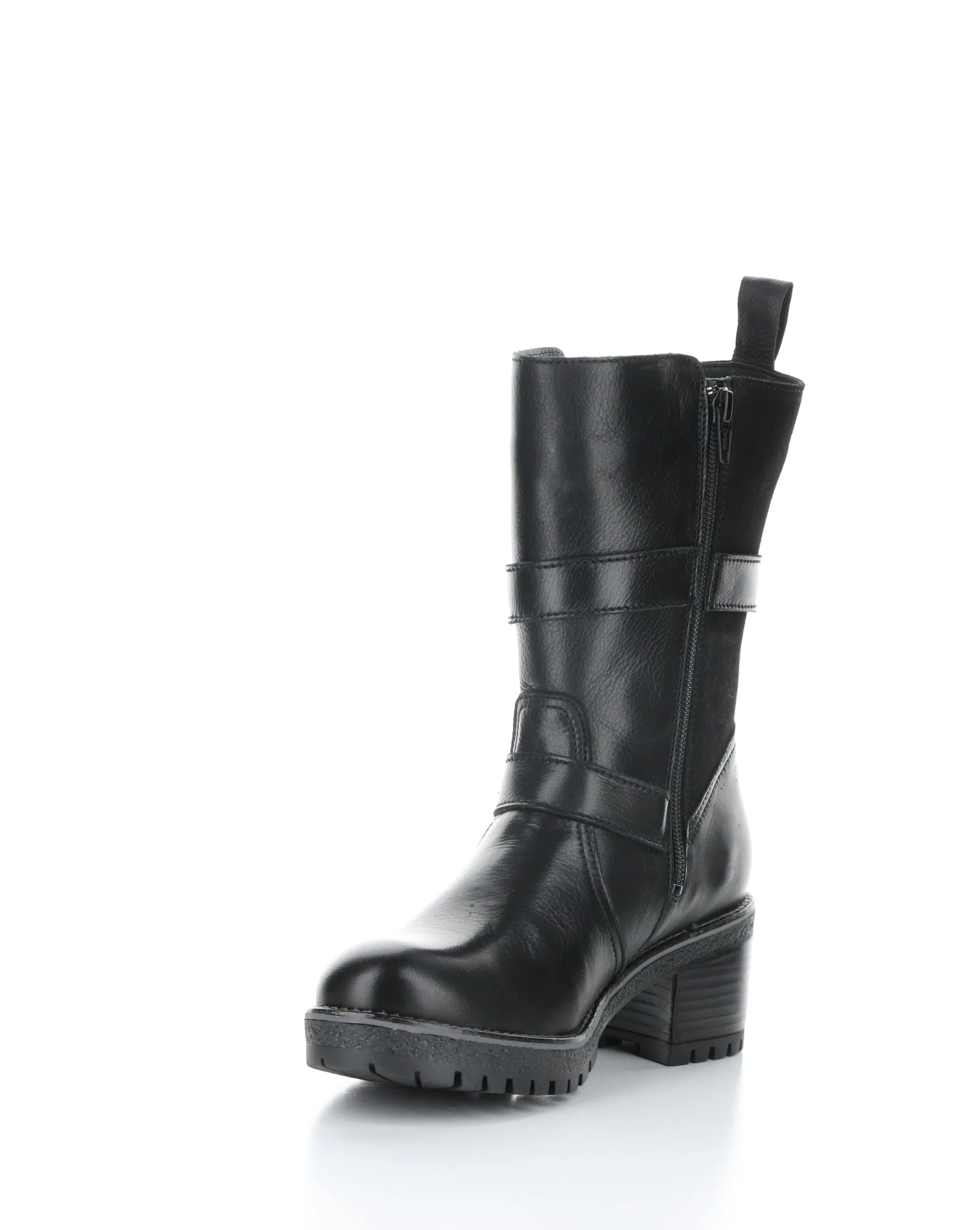 MAISE BLACK Round Toe Boots