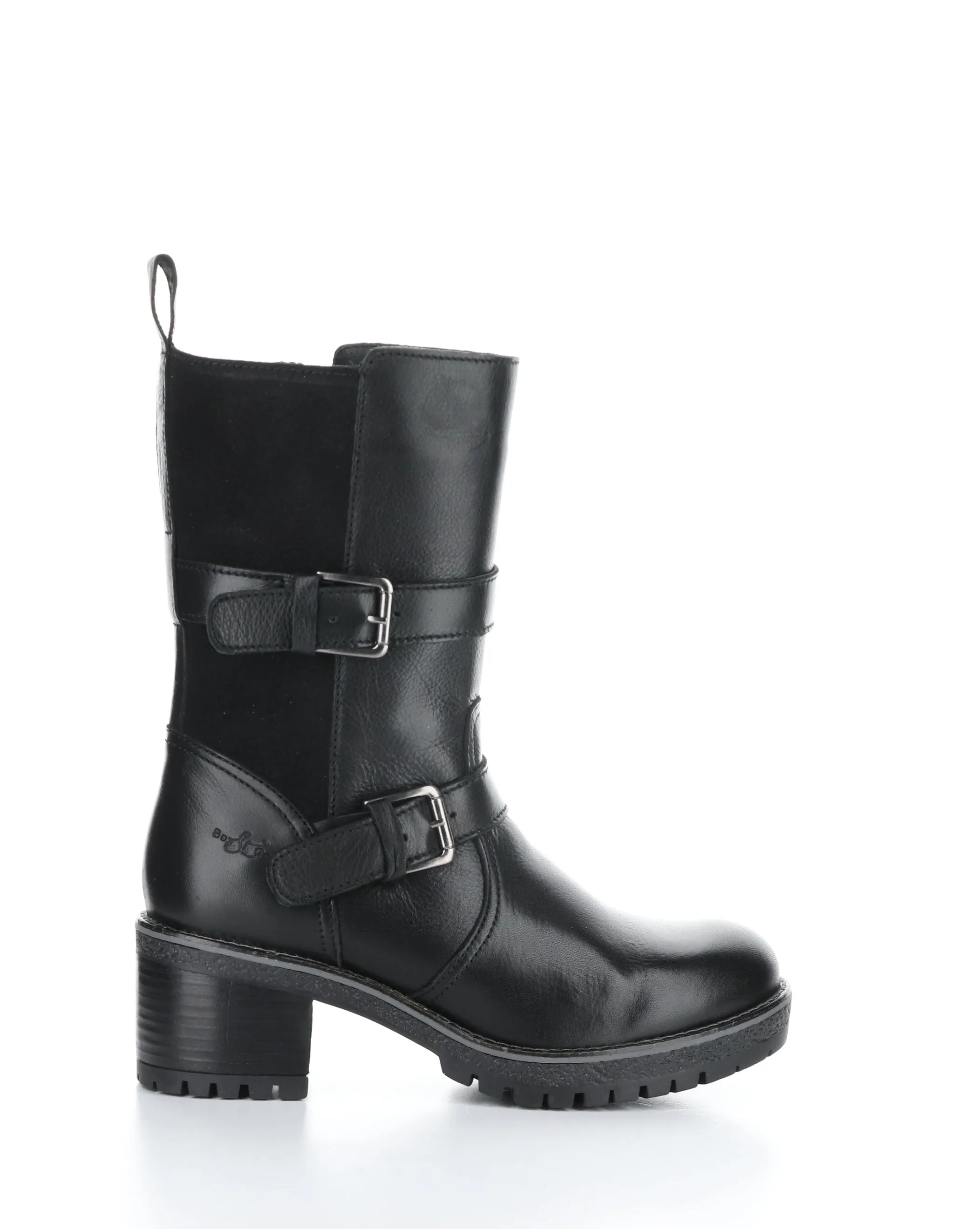 MAISE BLACK Round Toe Boots