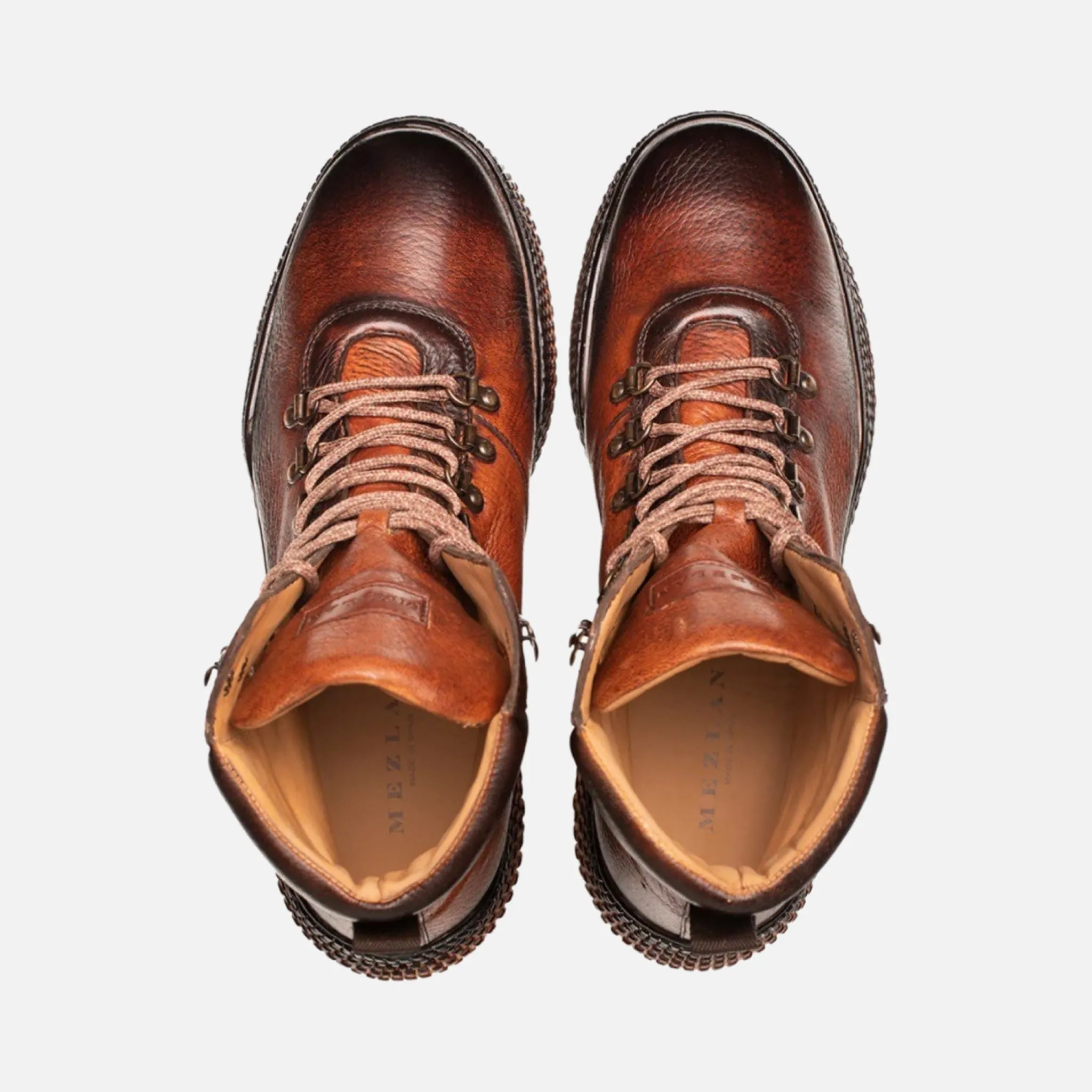 Mens Mezlan Cognac Soft Bottom Deer Boot