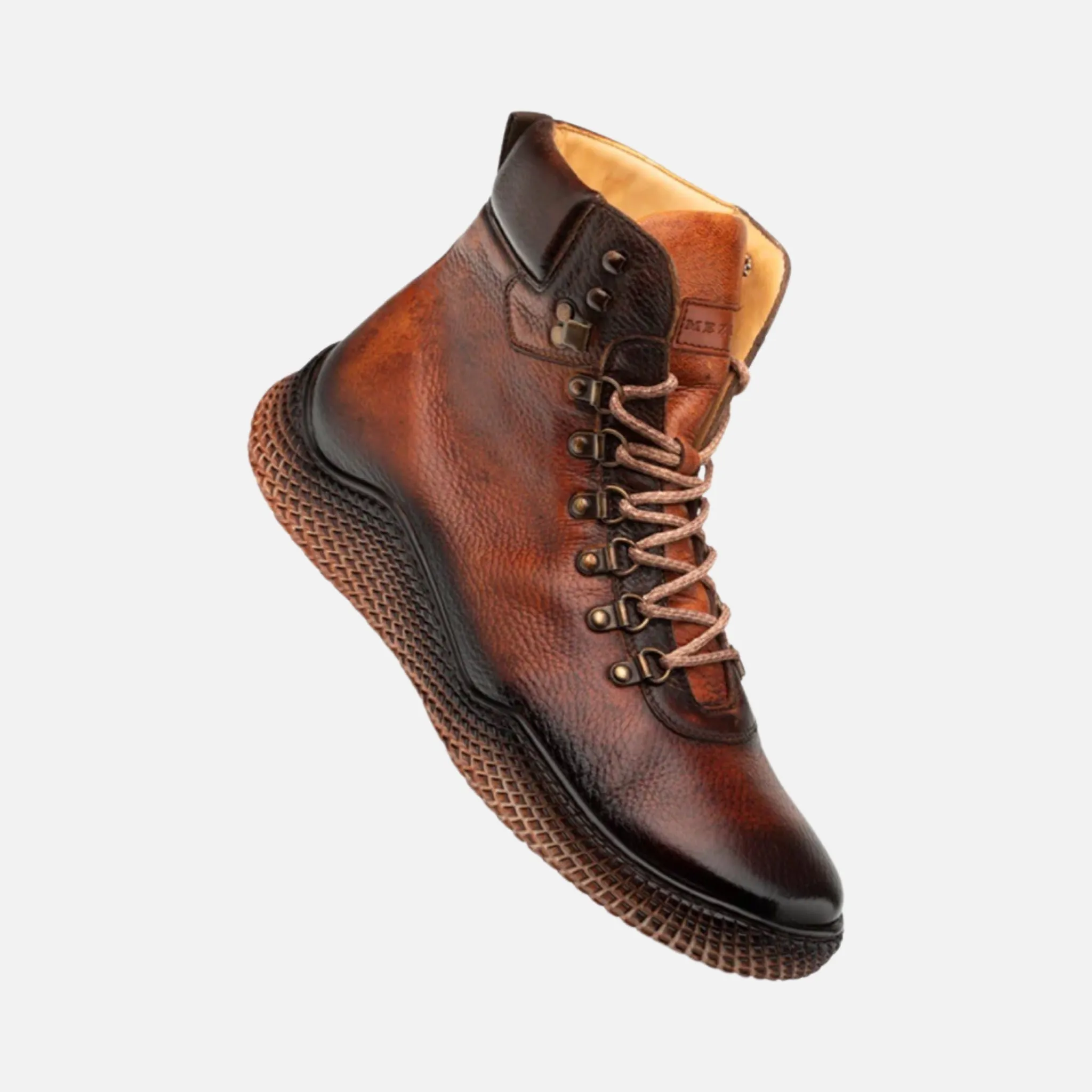 Mens Mezlan Cognac Soft Bottom Deer Boot