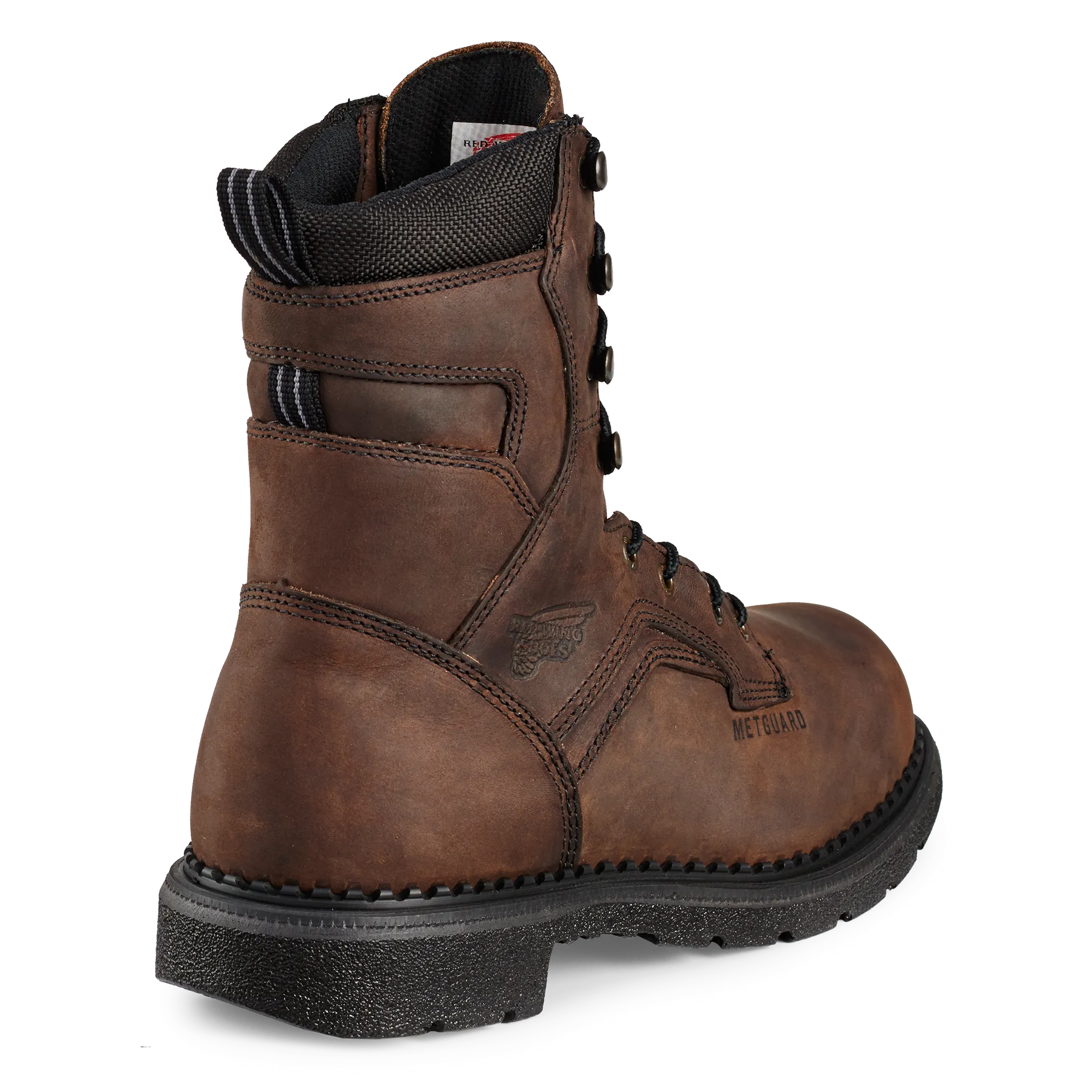 'Red Wing' Men's 8" SuperSoleInt. Metguard EH WP Lace Up Steel Toe - Brown