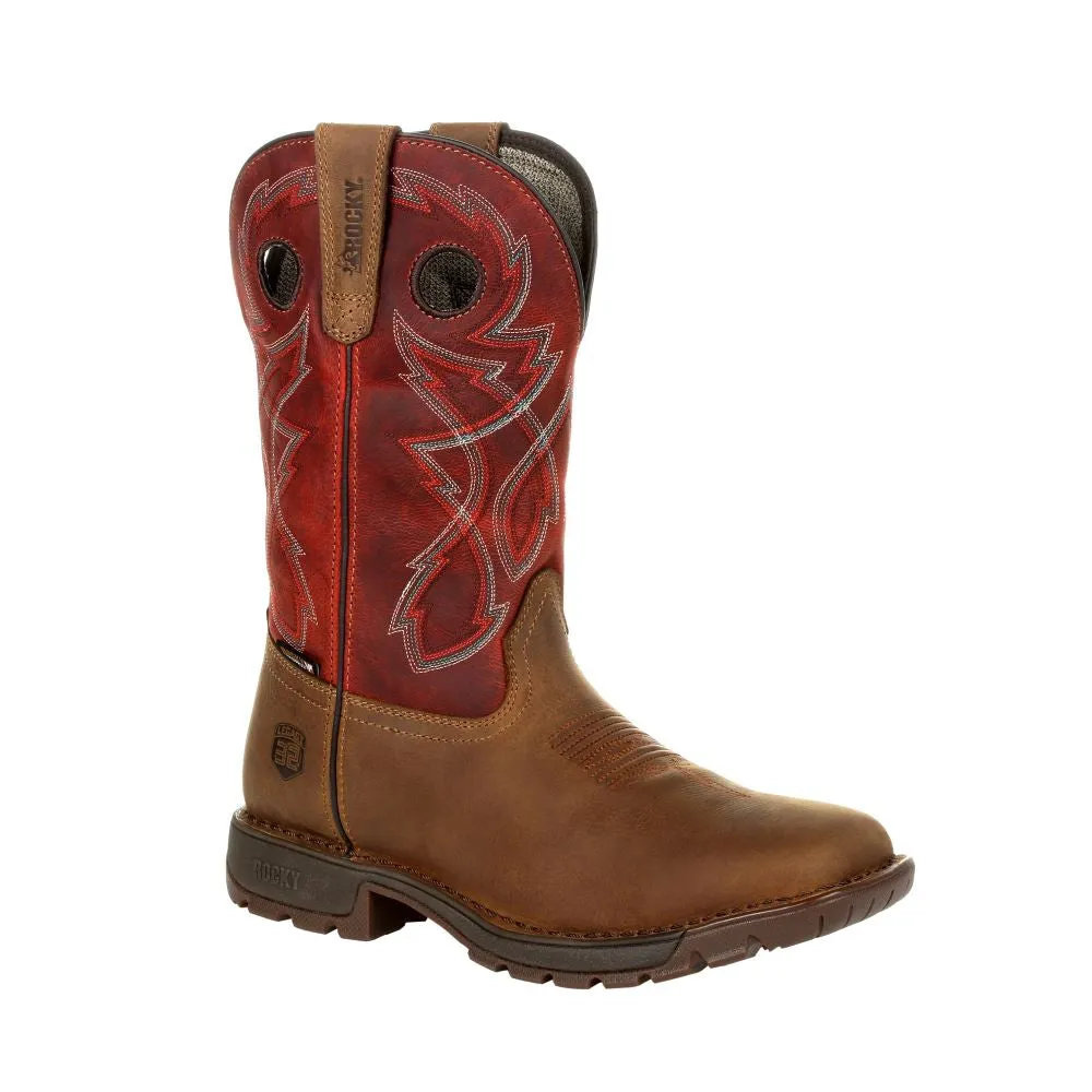 'Rocky' Men's 11" Western Legacy 32 WP Soft Toe - Brown / Red