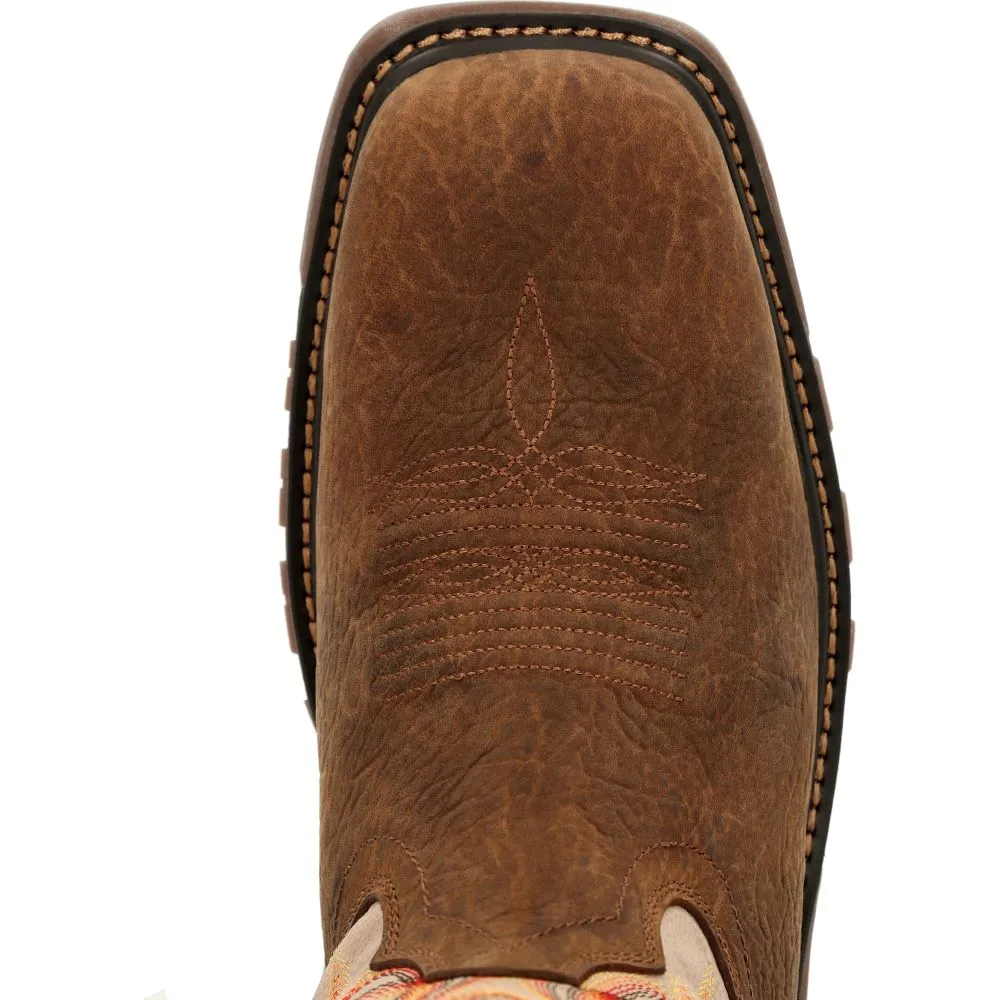 'Rocky' Men's 12" Carbon 6 EH WP Western Square Comp Toe - Brown / Bone