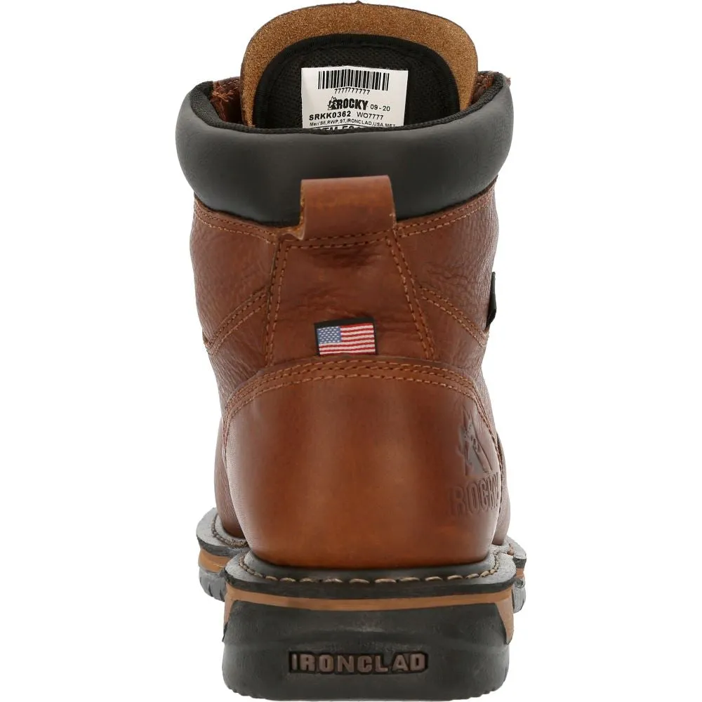 'Rocky' Men's 6" Ironclad MetGuard EH WP Steel Toe - Brown