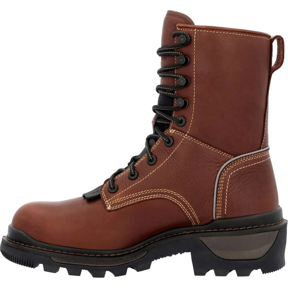 'Rocky' Men's 9" Ram Horn Logger EH WP Comp Toe - Brown