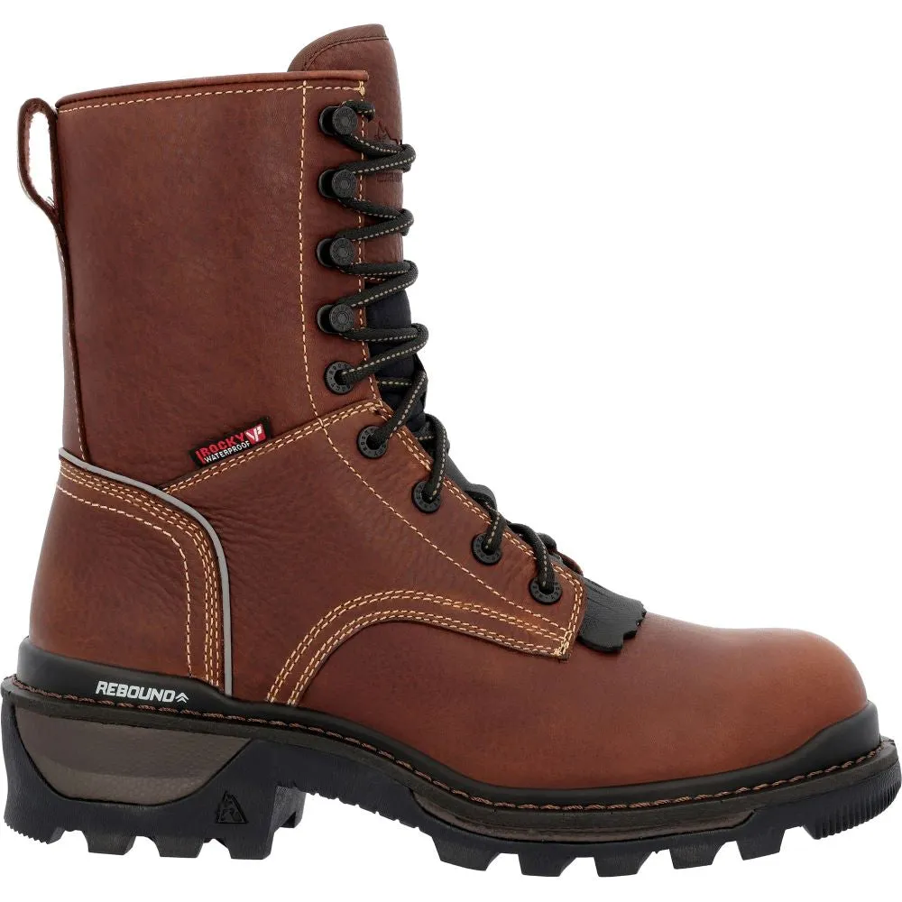 'Rocky' Men's 9" Ram Horn Logger EH WP Comp Toe - Brown