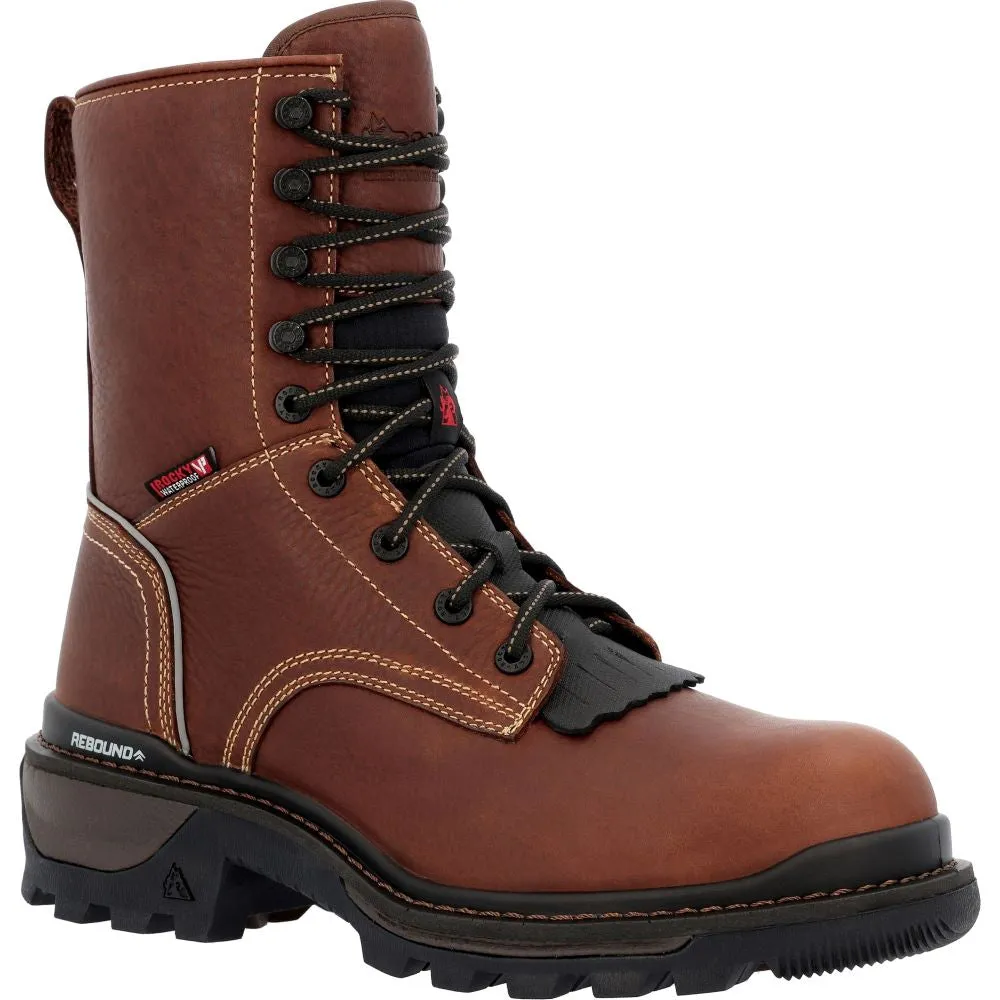 'Rocky' Men's 9" Ram Horn Logger EH WP Comp Toe - Brown