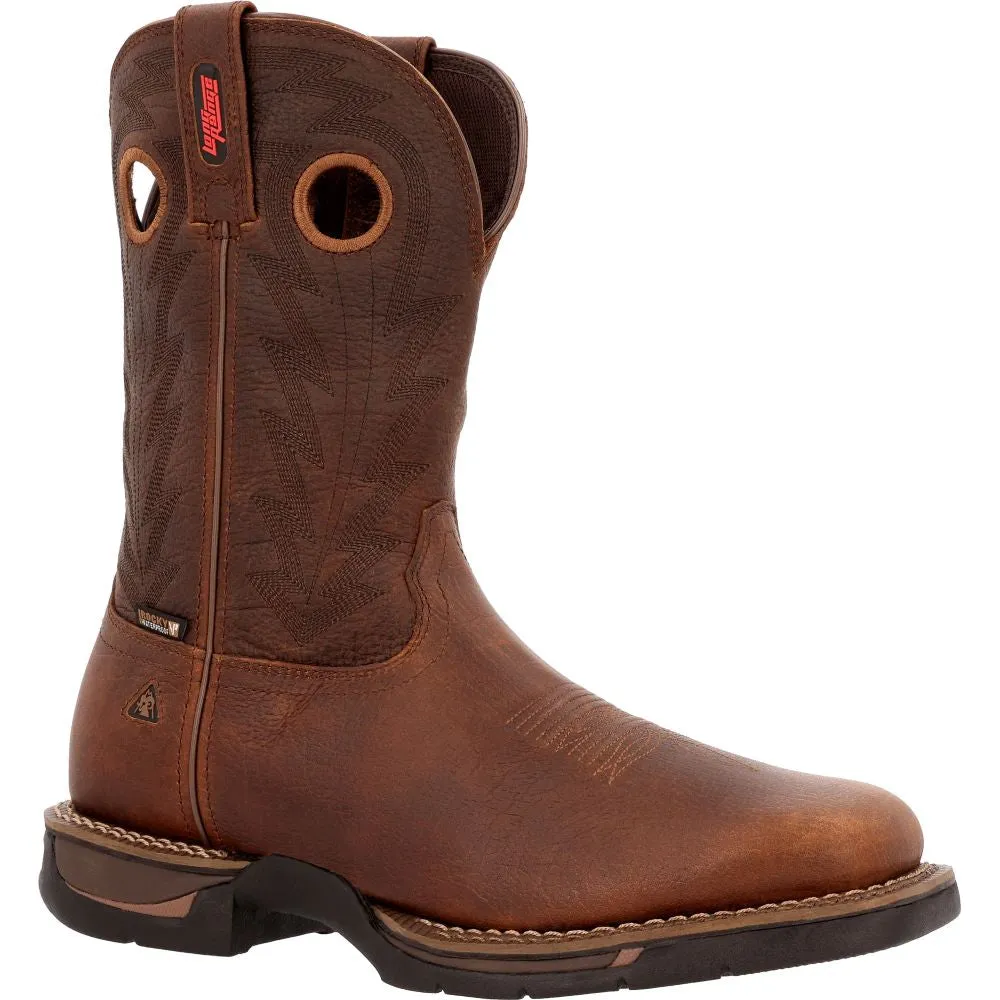 'Rocky' Men's Long Range Western WP Soft Toe - Brown