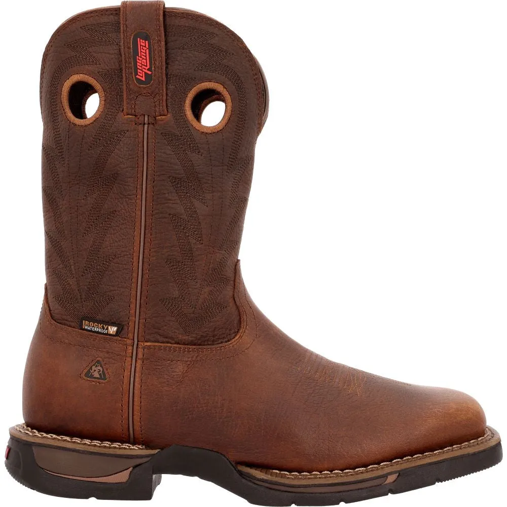 'Rocky' Men's Long Range Western WP Soft Toe - Brown