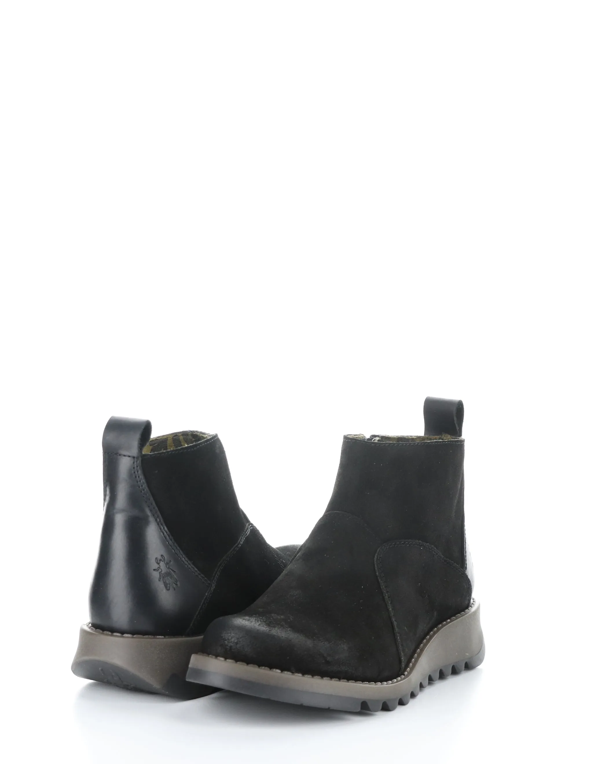 SELY918FLY 004 BLACK Round Toe Boots