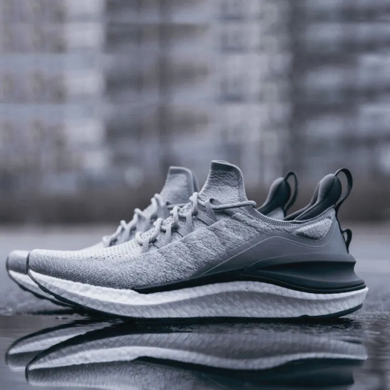 Sneakers 4 Machine Washable Ultralight Cloud Elastic PU Midsole 4D Fly Woven Fishbone Lock System Antibacterial Sports Running Shoes Men Sneakers