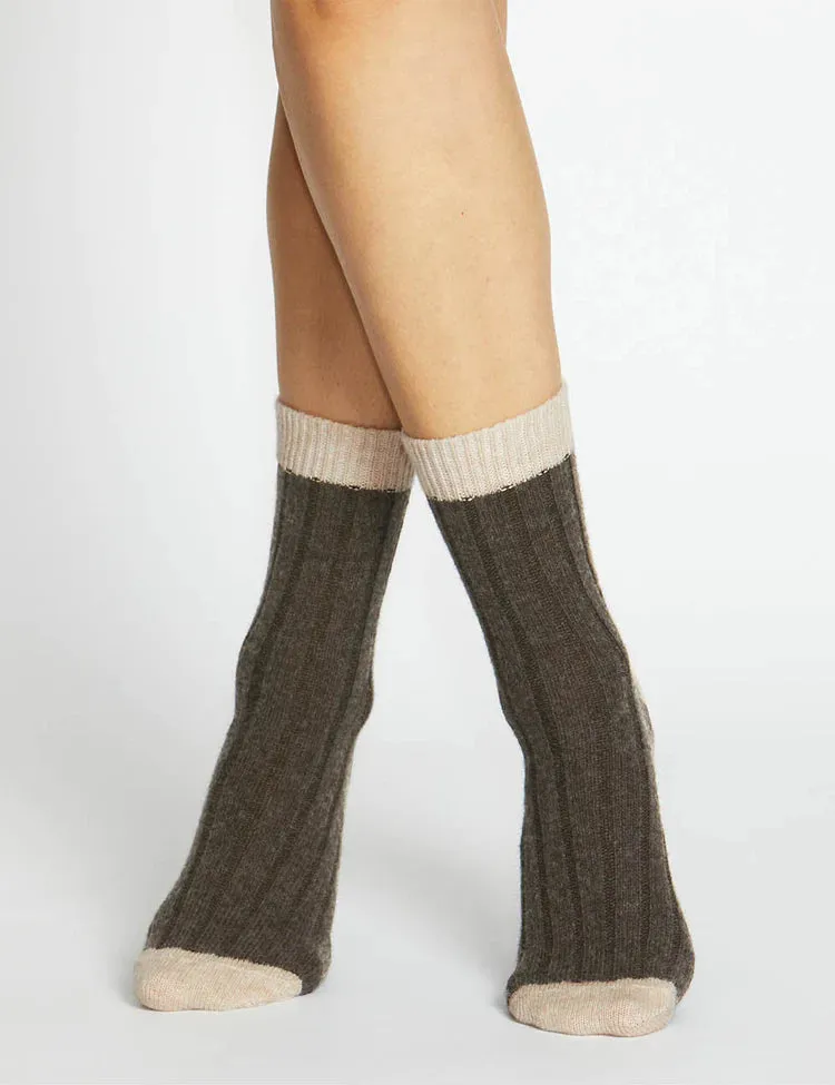 Sofia Two Tone Crew Sock