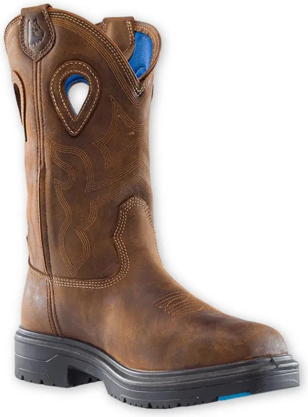 'Steel Blue' Men's 11 Blue Heeler Int. MetGuard EH WP Steel Toe - Brown