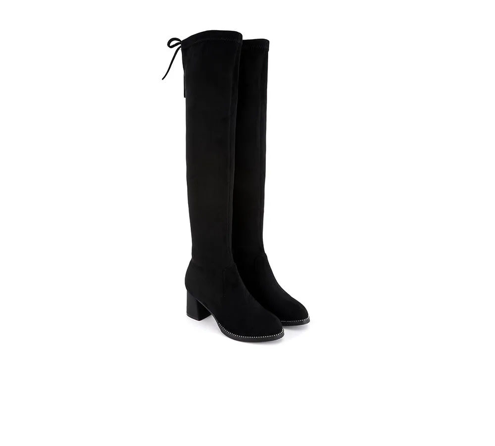 TARRAMARRA Drawstring Over The Knee Studded Detail Fashion Boots Women Jolie