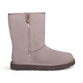 UGG Classic Short Bailey Zip Smoke Plum Boots - Women's