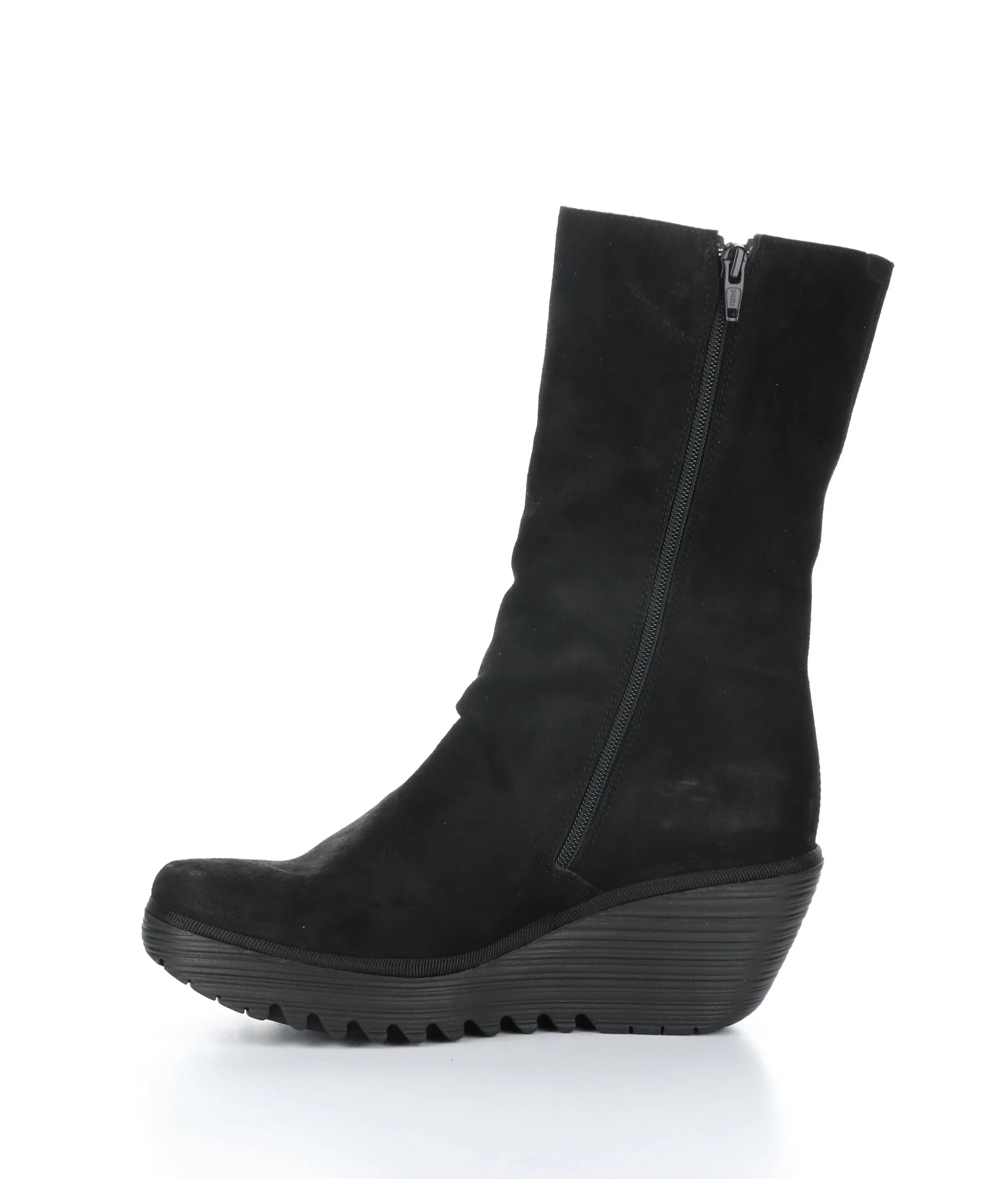 YEMY408FLY 001 BLACK Round Toe Boots